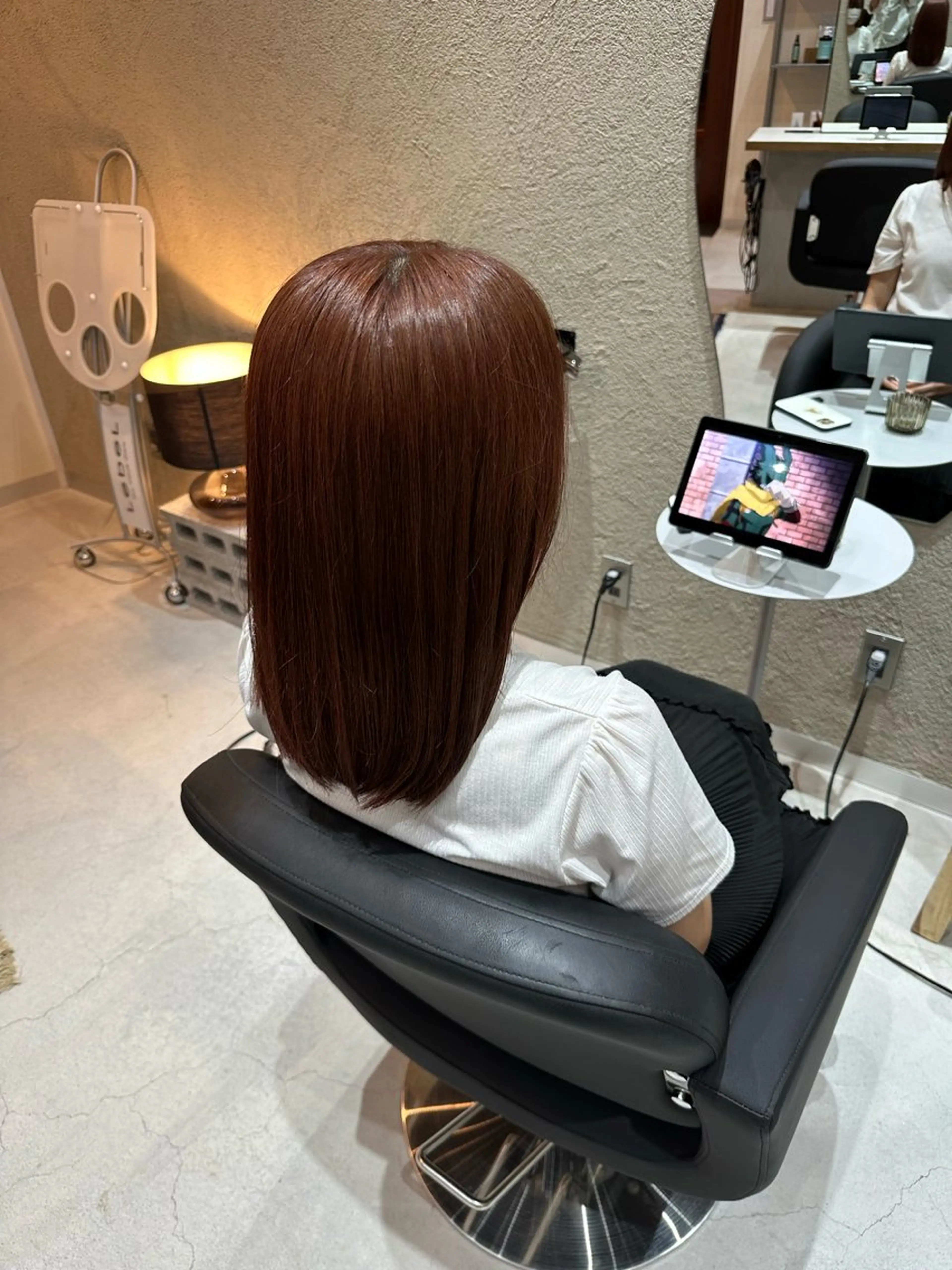 セミロング カラー ピンクカラー Shiro RENのヘアスタイル