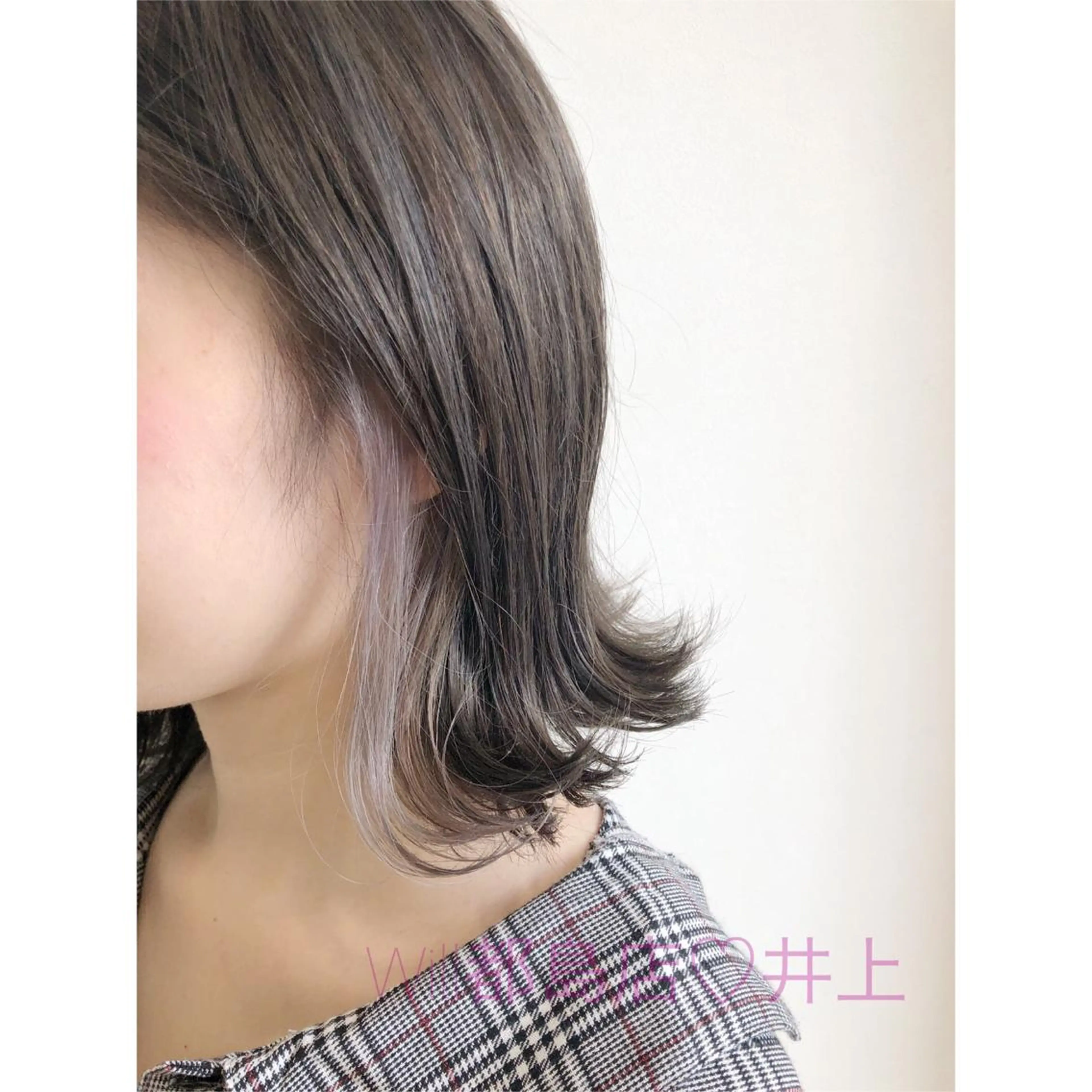 ミディアム カラー ボブ カット ヘアカラー トリートメント 骨格肌色 似合わせ/YUKAのヘアスタイル
