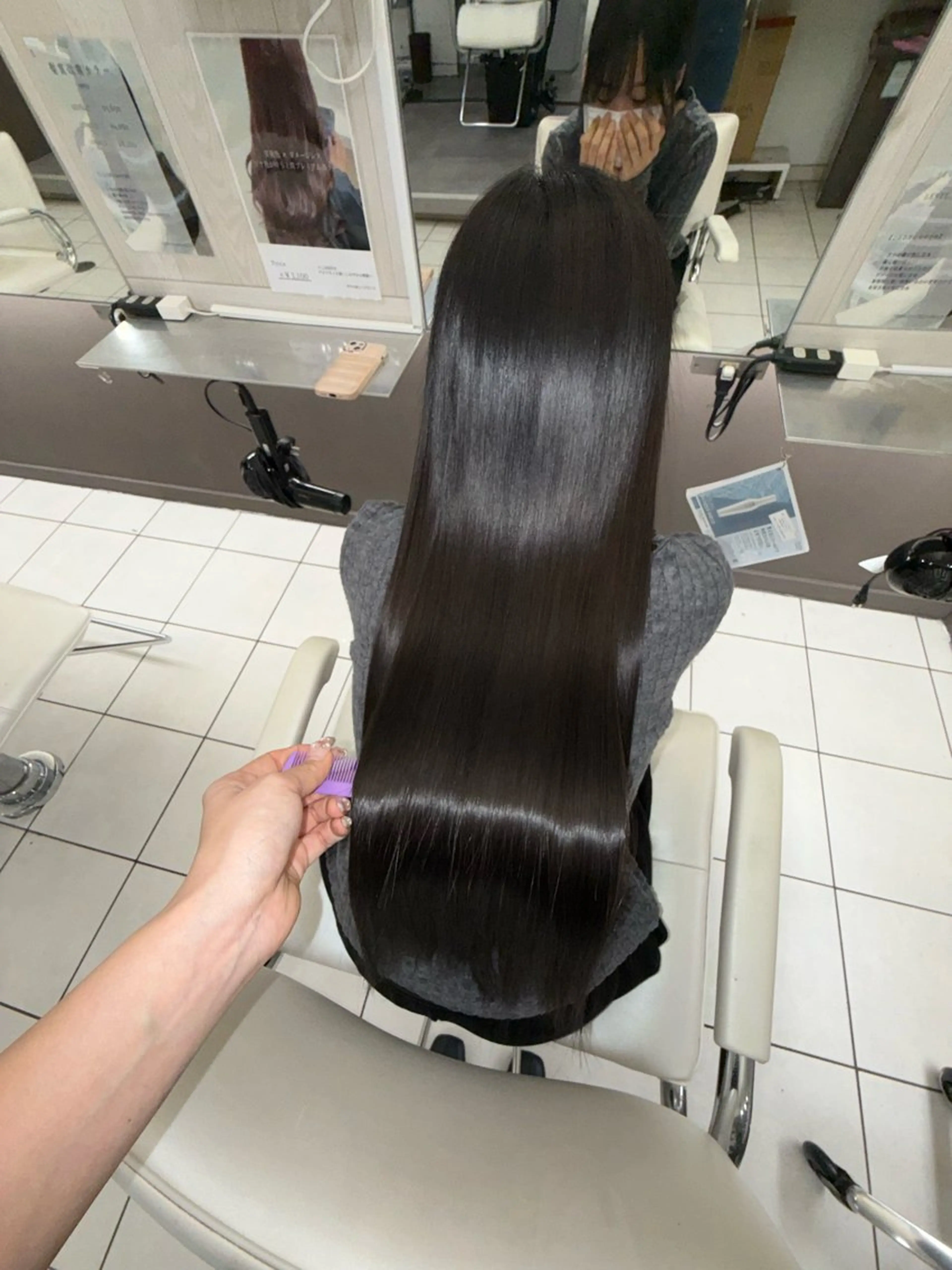 ロング カット ヘアカラー トリートメント 髪質改善/艶カラー 💞白井音葉のヘアスタイル