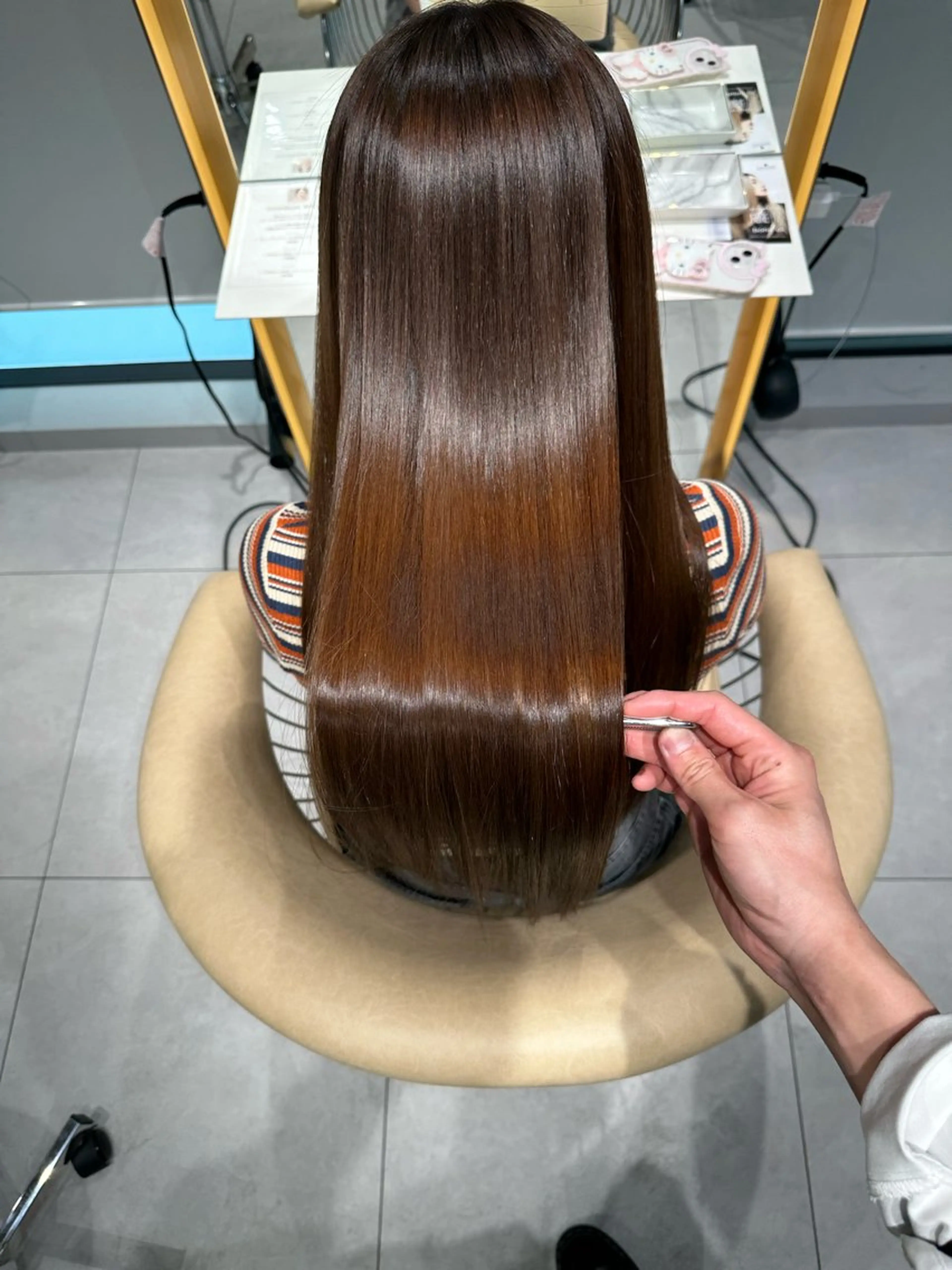 ロング カラー 縮毛矯正 トリートメント 《髪質改善✖️オリー ブ🧸》小嶋拓也のヘアスタイル