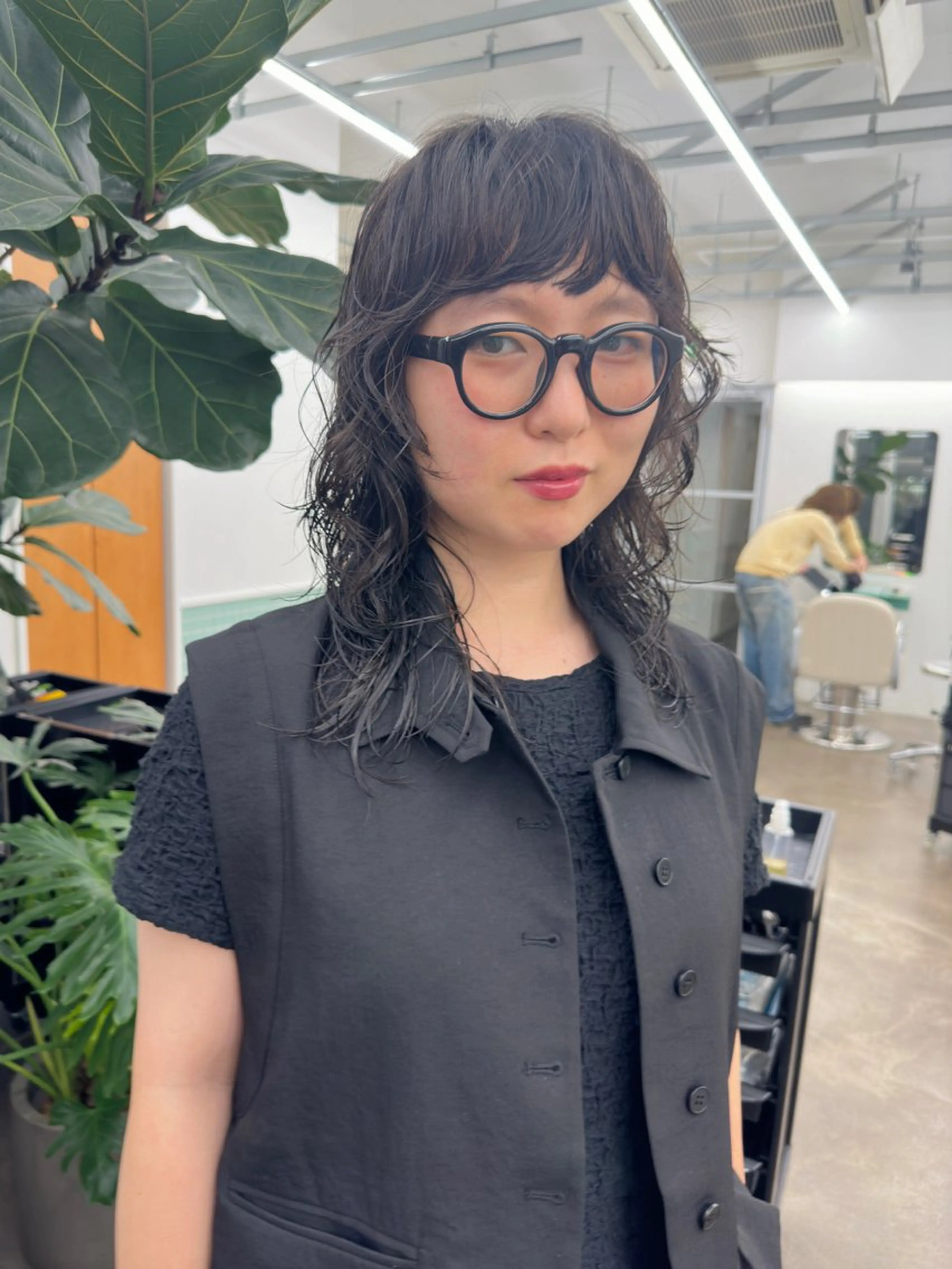 セミロング パーマ セミロングパーマ カット パーマ ボブ/レイヤー/ケア パーマ/リュウタのヘアスタイル