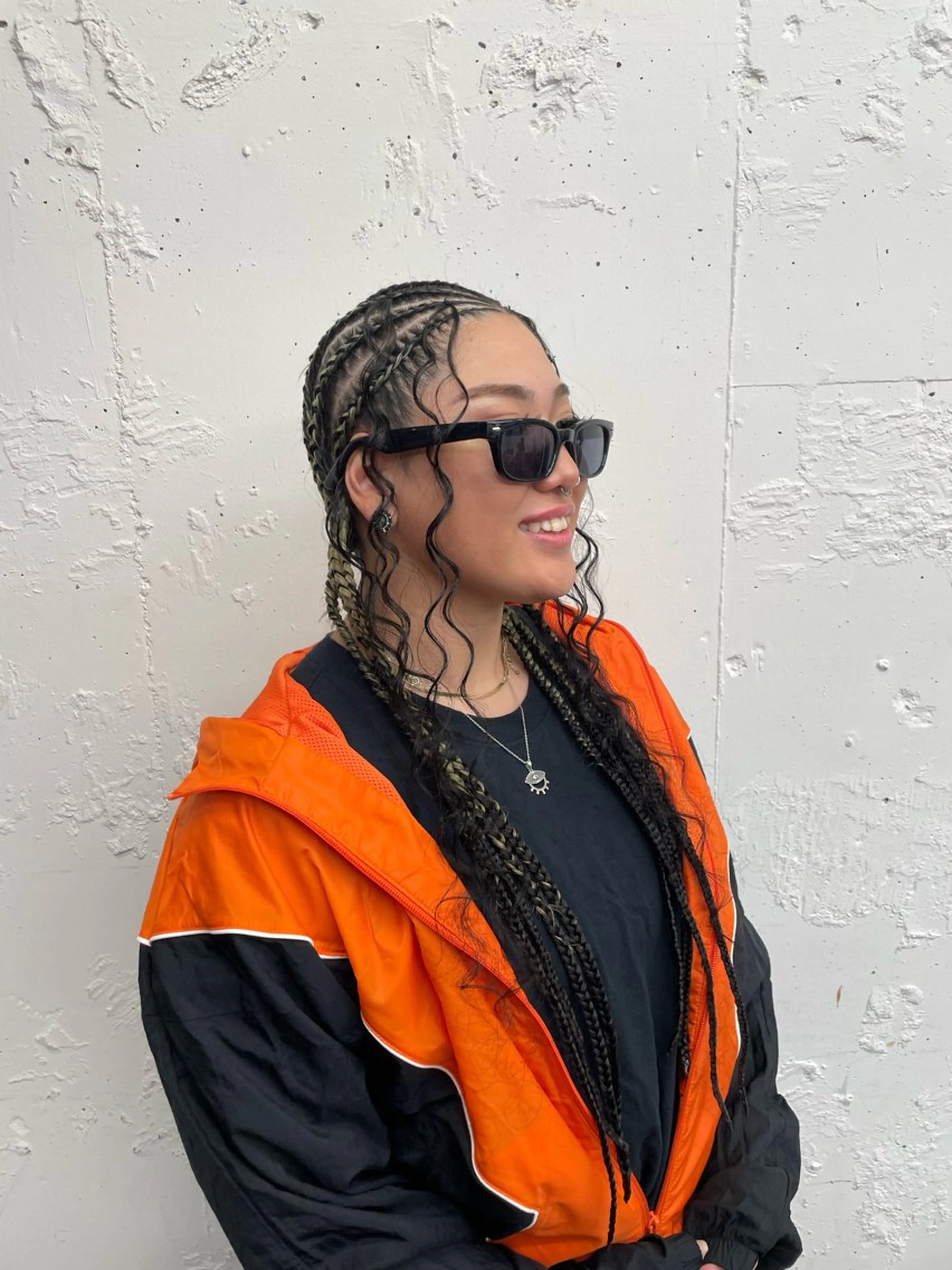 ロング ヘアアレンジ エクステ コーンロウ／ブレイズ SYUのヘアスタイル