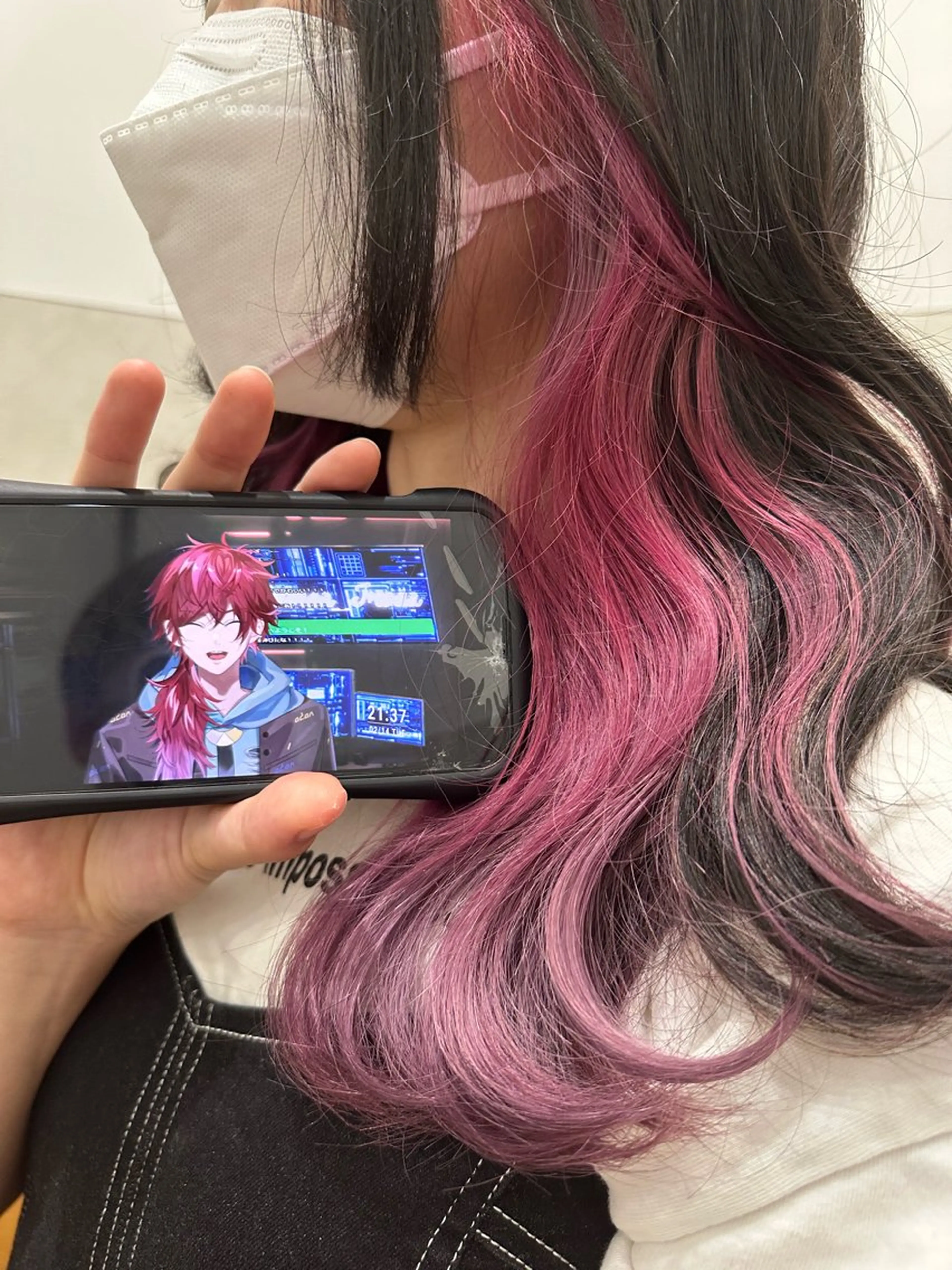 ミディアム カラー あらげ 🌈推しカラー🌈ᵕのヘアスタイル