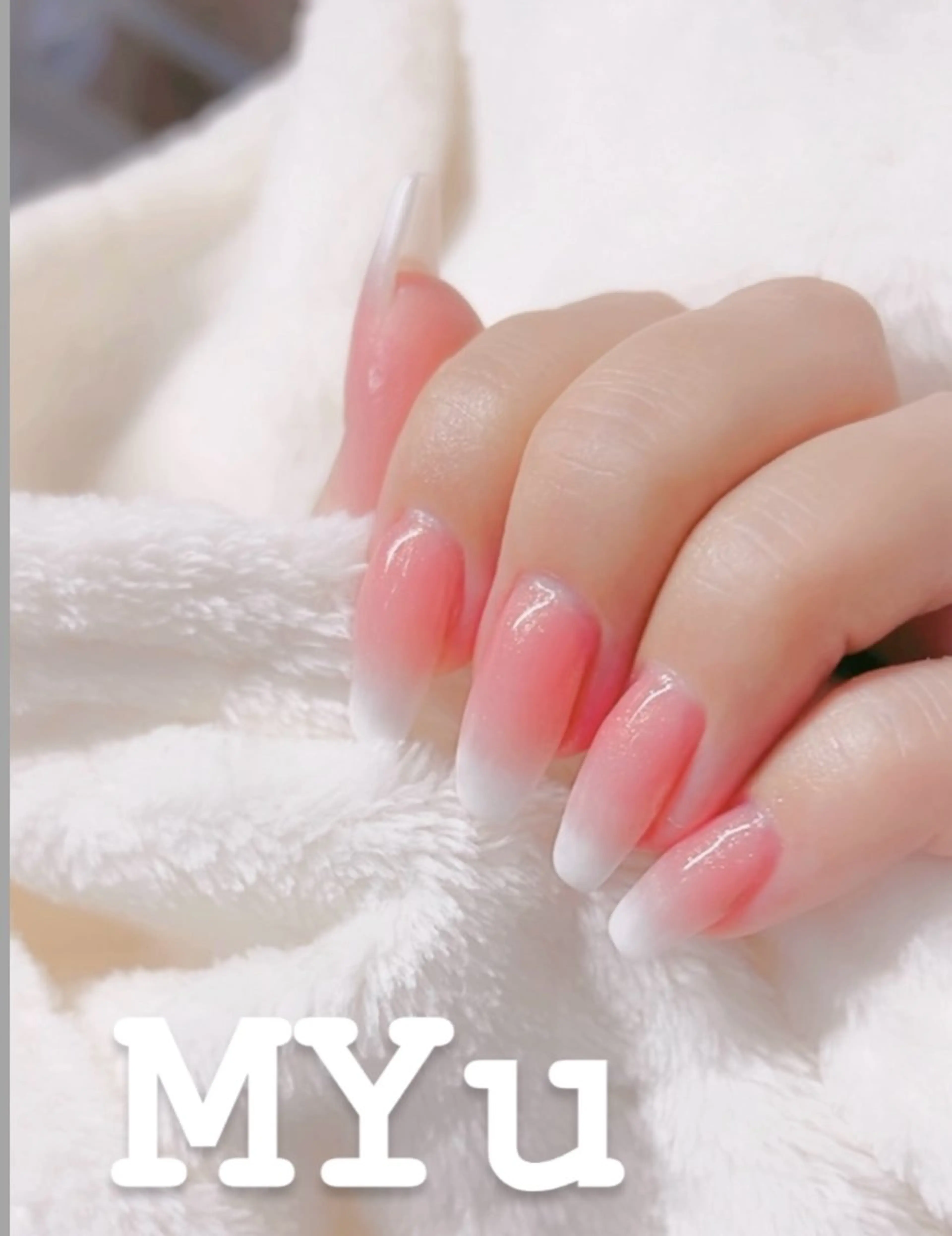ネイル 長さ出し ラメ(グリッター) MYu Beauty Salon YURIのネイルデザイン