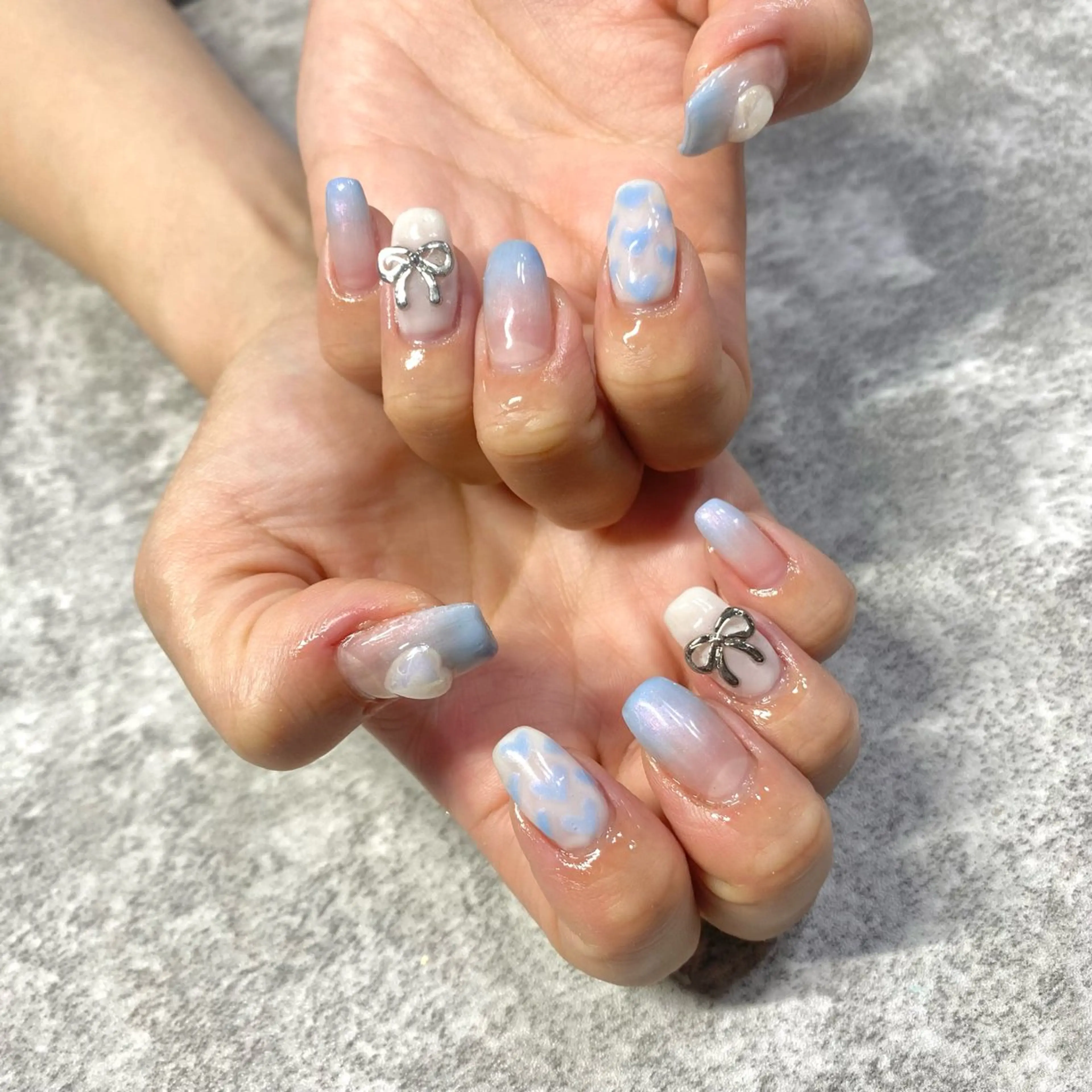 ネイル ブルー ハンドネイル ★Rinail... .のネイルデザイン