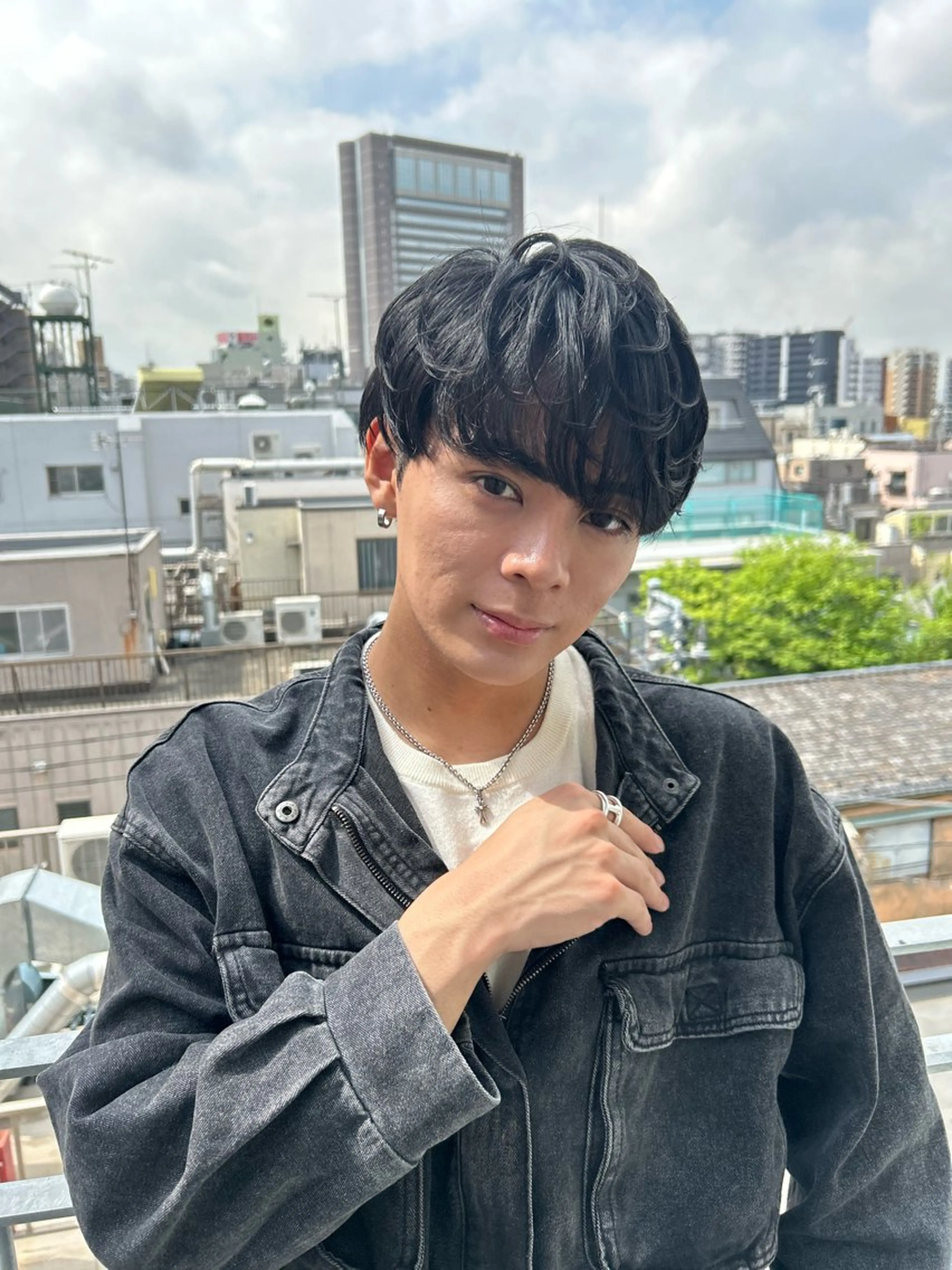 パーマ メンズ 山﨑 燦人のヘアスタイル