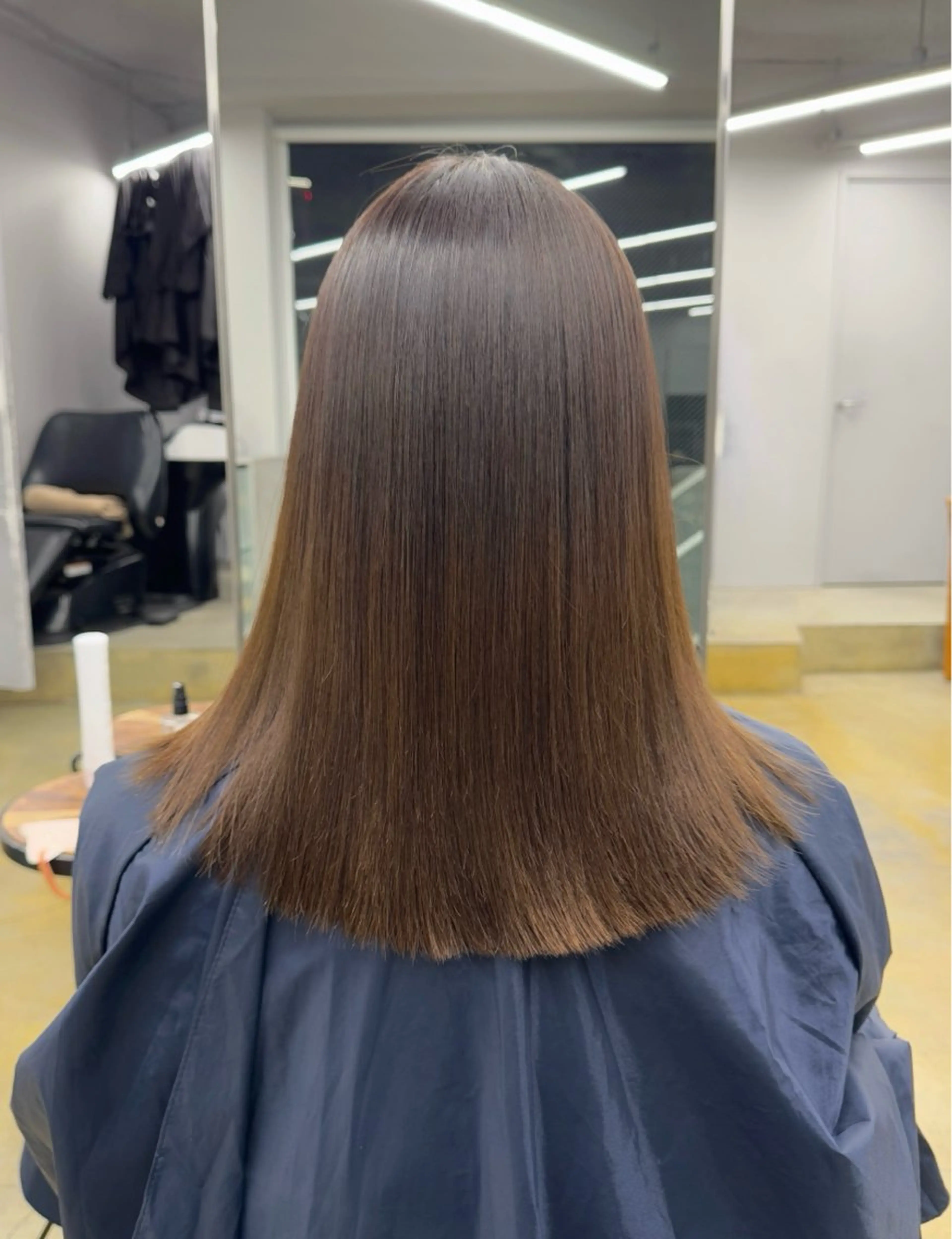 ミディアム カラー 縮毛矯正 縮毛矯正 トリートメント maina/透明感 ベージュ/ブラウンのヘアスタイル