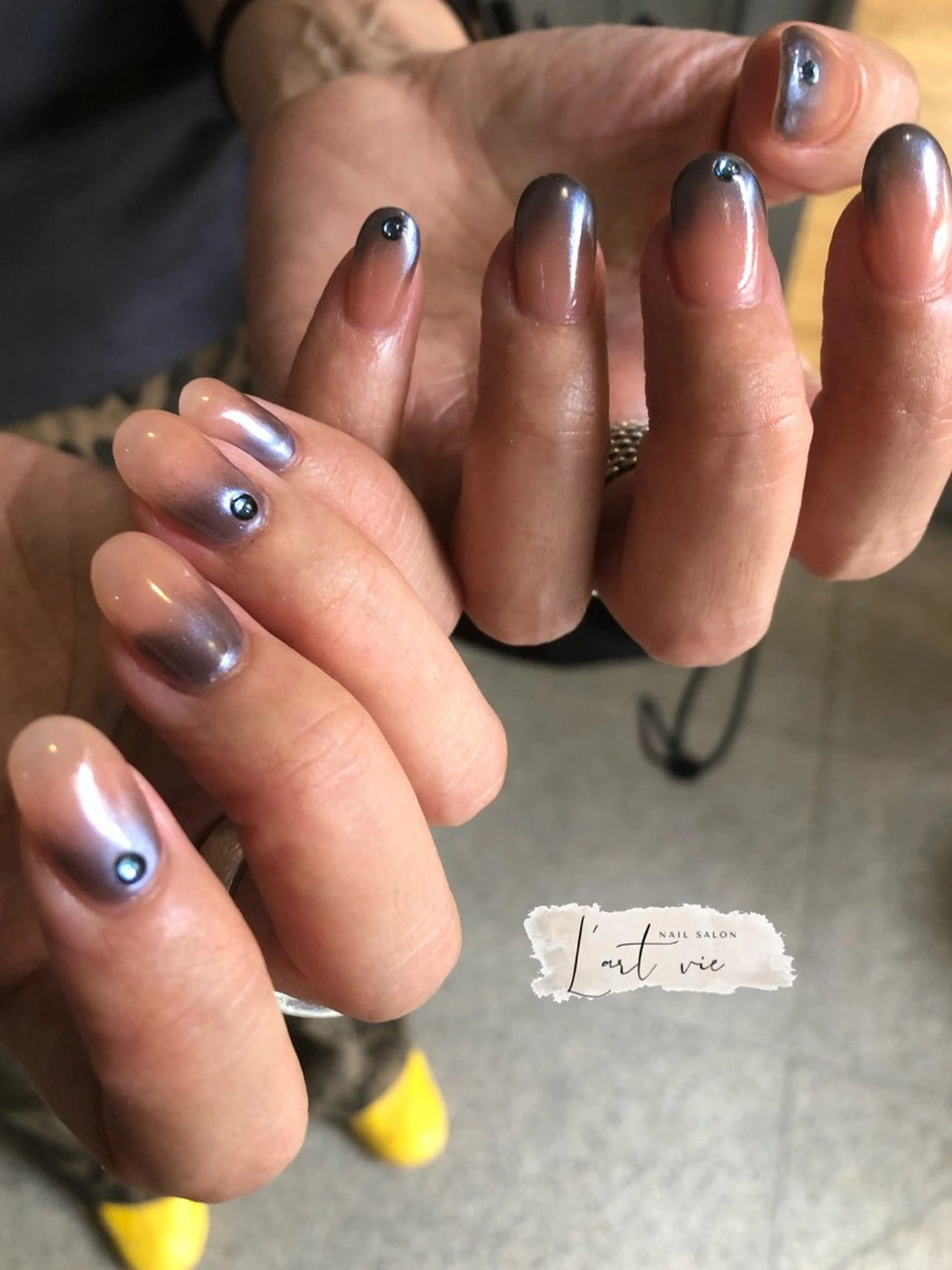 ネイル ミラーネイル ストーンネイル ハンドネイル NailSalon L’artVieのネイルデザイン