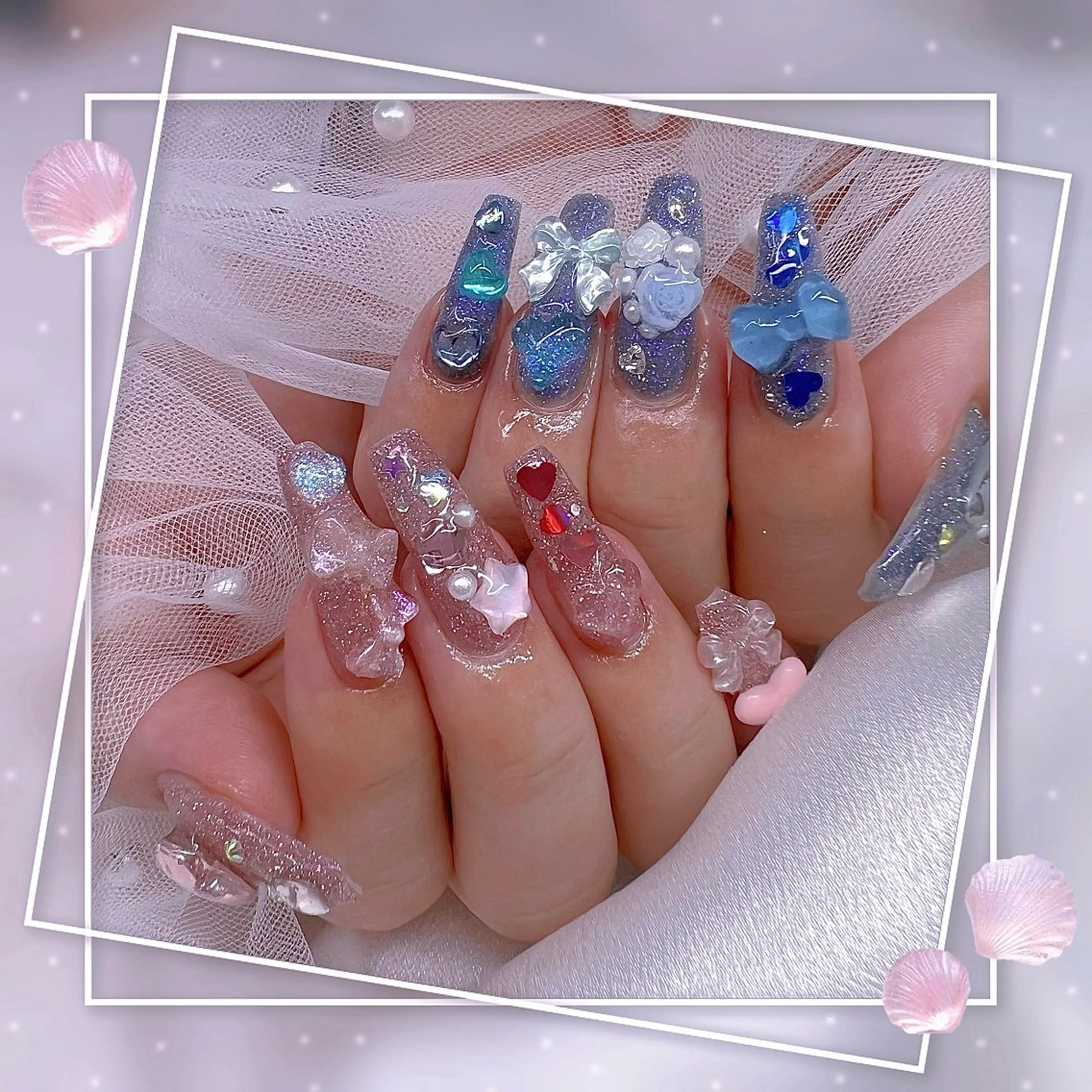 ネイル グラデーション マグネットネイル ピンク ワンホンネイル ハンドネイル Chill Nailsalonのネイルデザイン