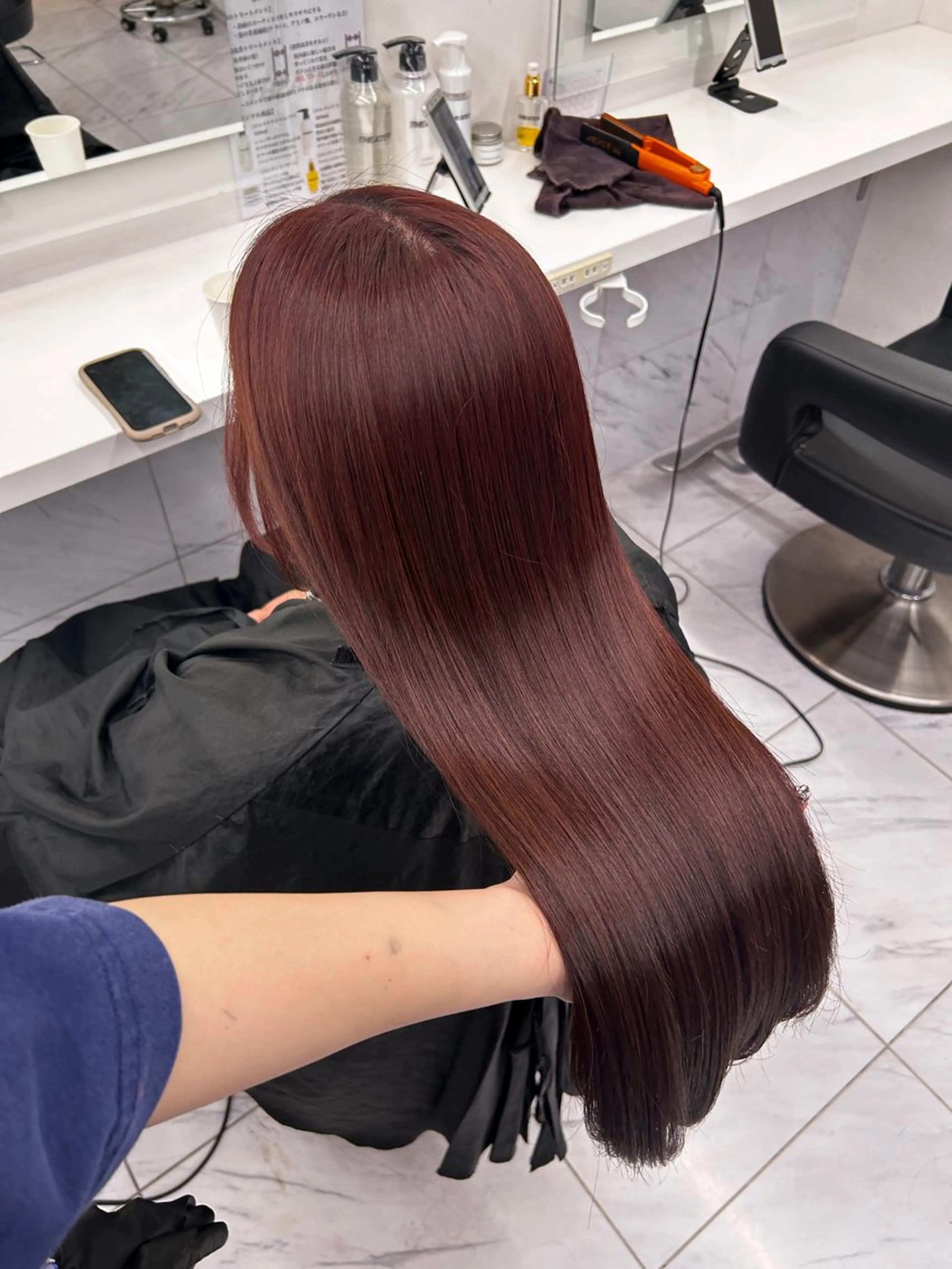 ロング カラー パーマ ヘアアレンジ ヘアカラー 🥯縮毛/レイヤー/ ベージュヘア🥯のヘアスタイル