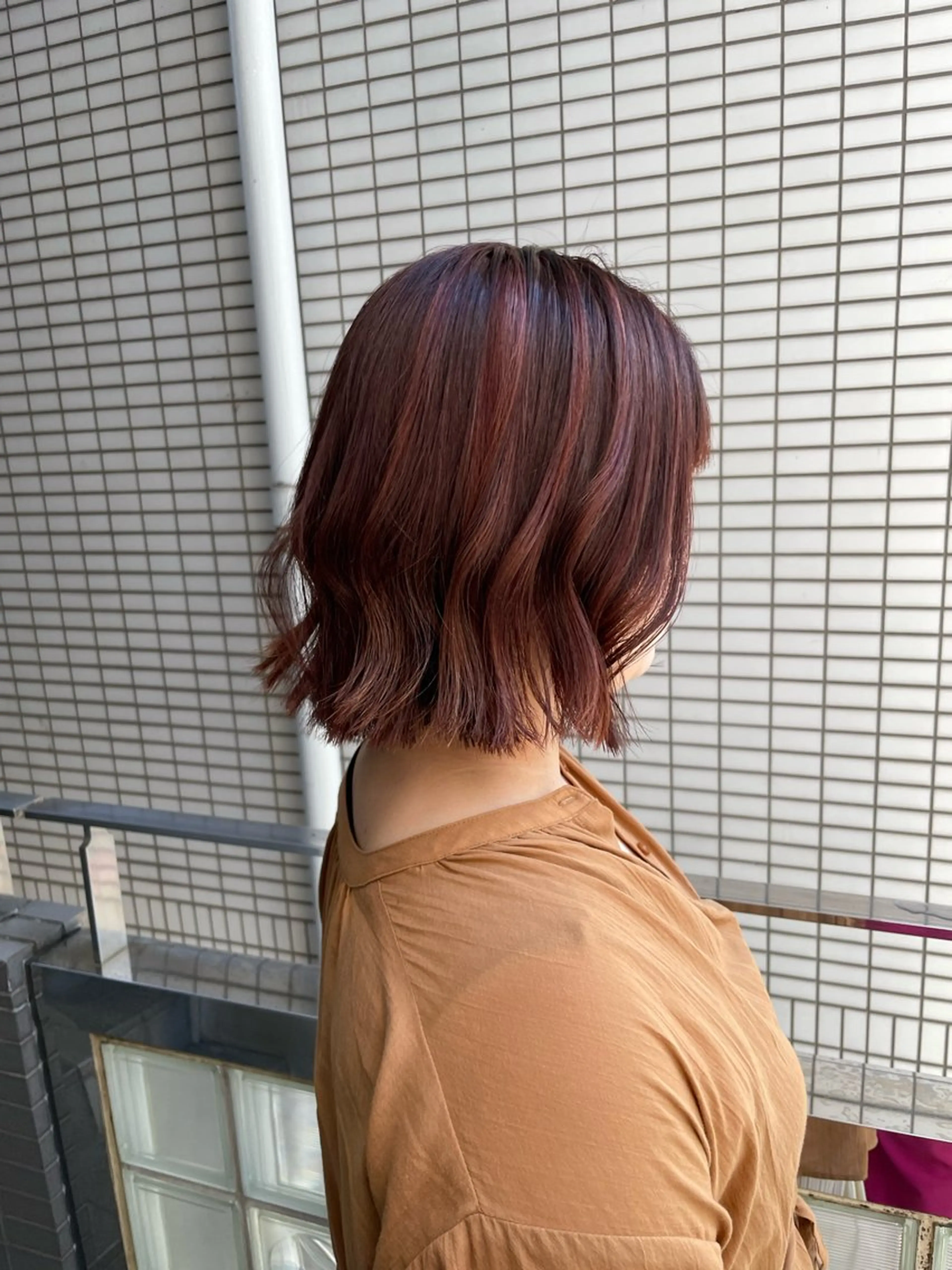 ミディアム カラー ハイライトカラー ハイライト ヘアカラー 野町好花 レイヤー/髪質改善のヘアスタイル