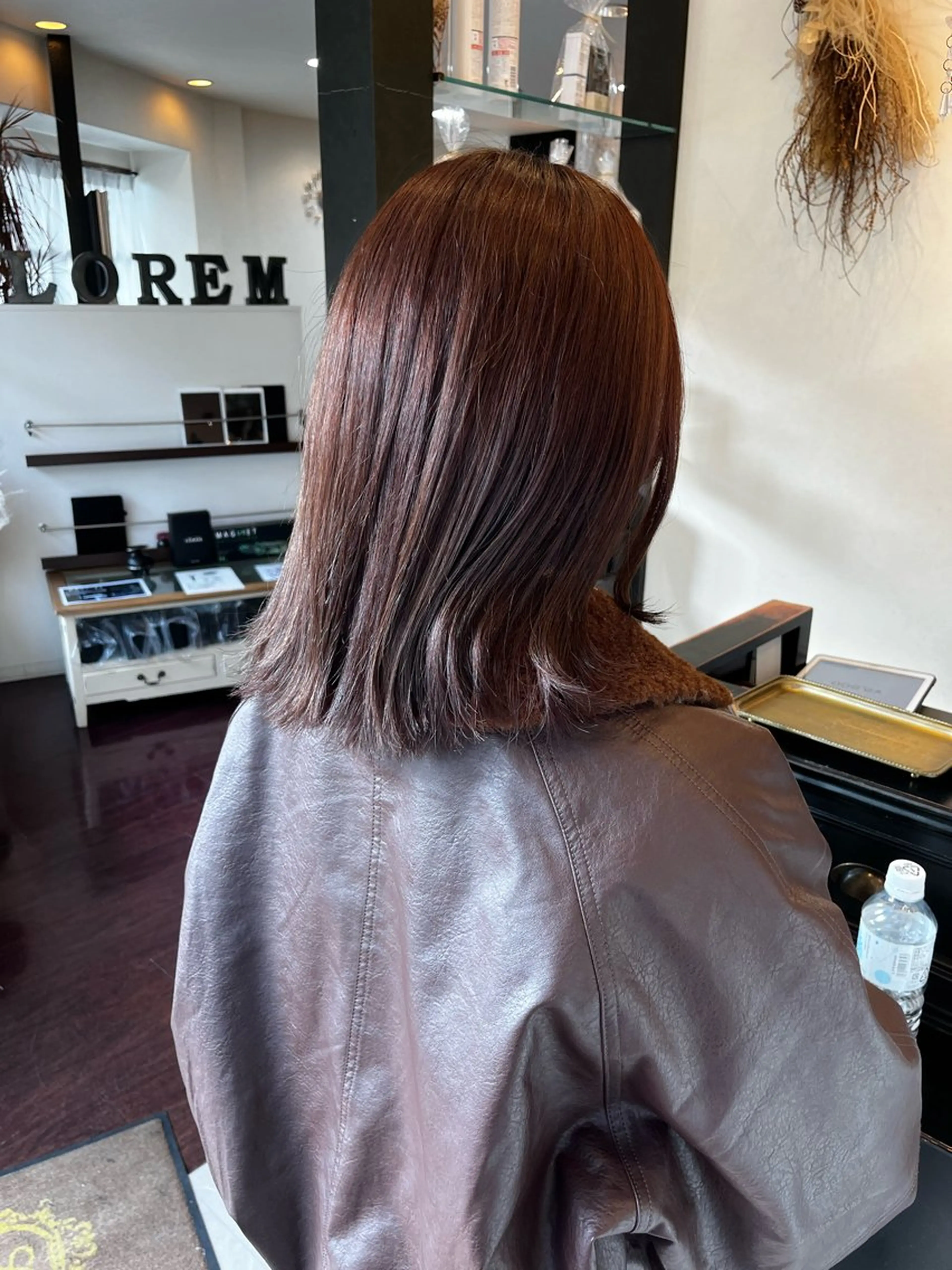 ミディアム アッシュ 顔まわりレイヤー 顔周りカット 髪質改善 韓国風ヘア 高槻/LOREM/ Akiraのヘアスタイル