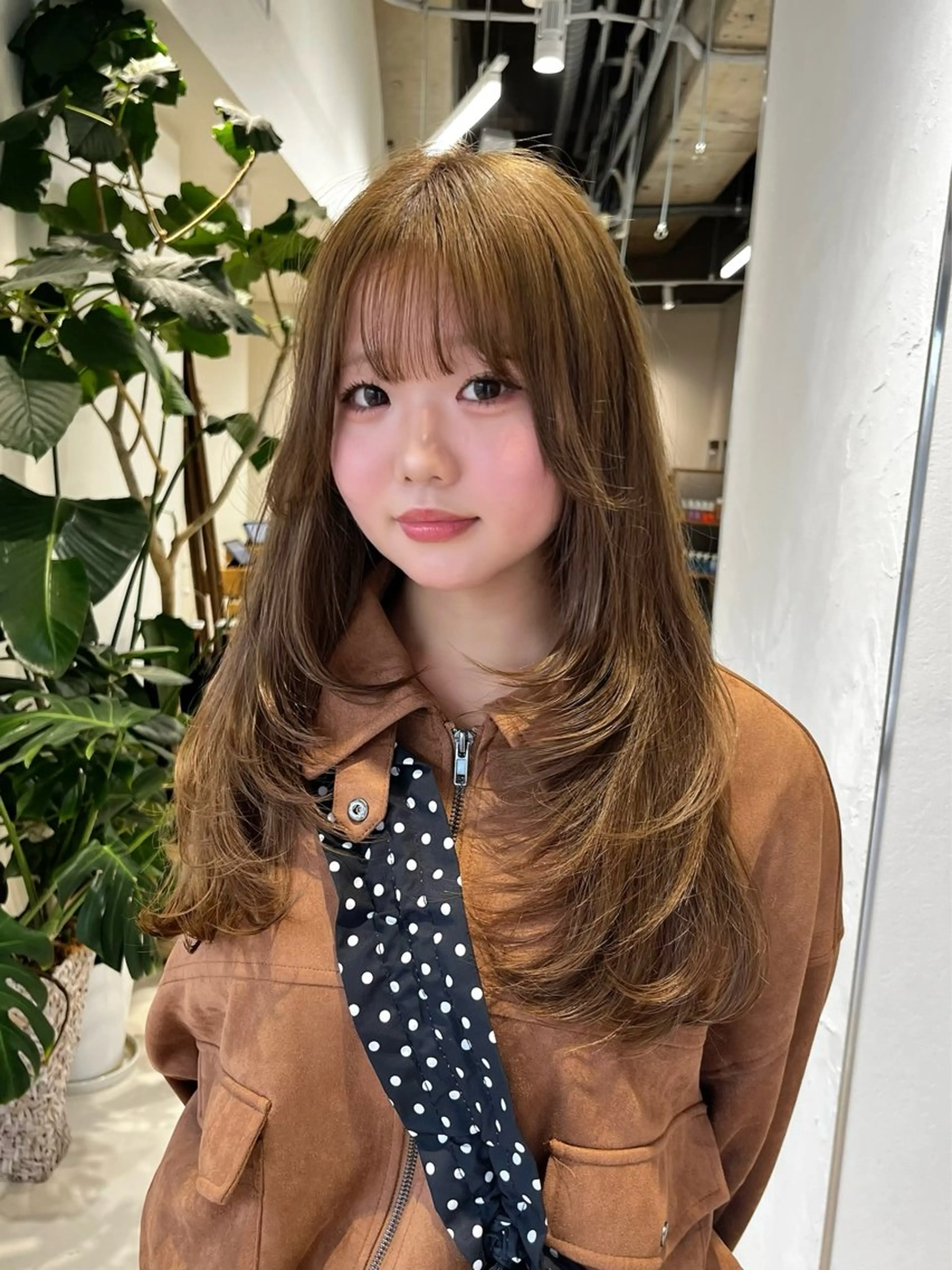 ロング カラー レイヤーカット カット ヘアカラー トリートメント レイヤーカット/ブラ ウンカラー/河野凜のヘアスタイル