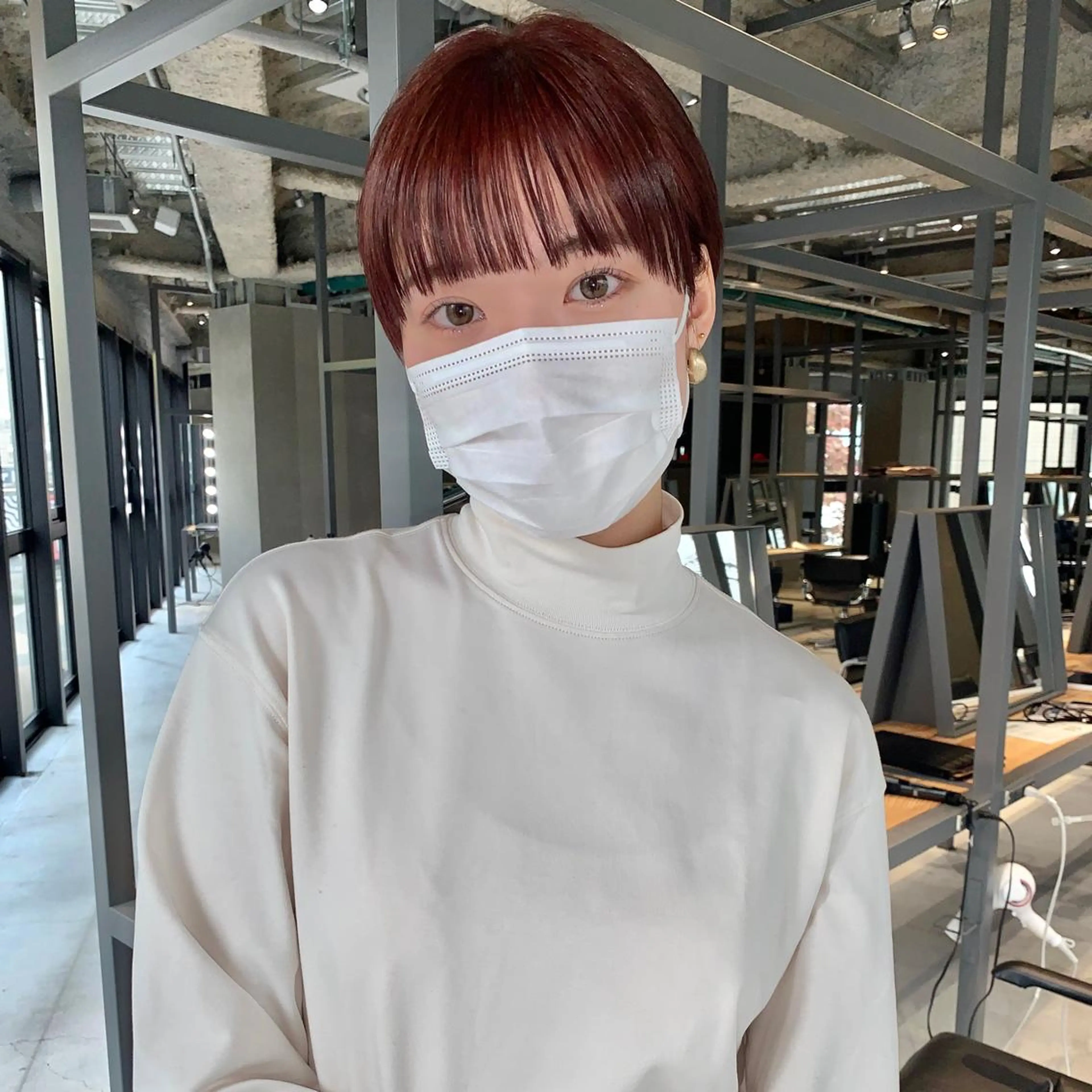 ショート カット ヘアカラー トリートメント リョウ/ショート /ハイトーン/八王子のヘアスタイル