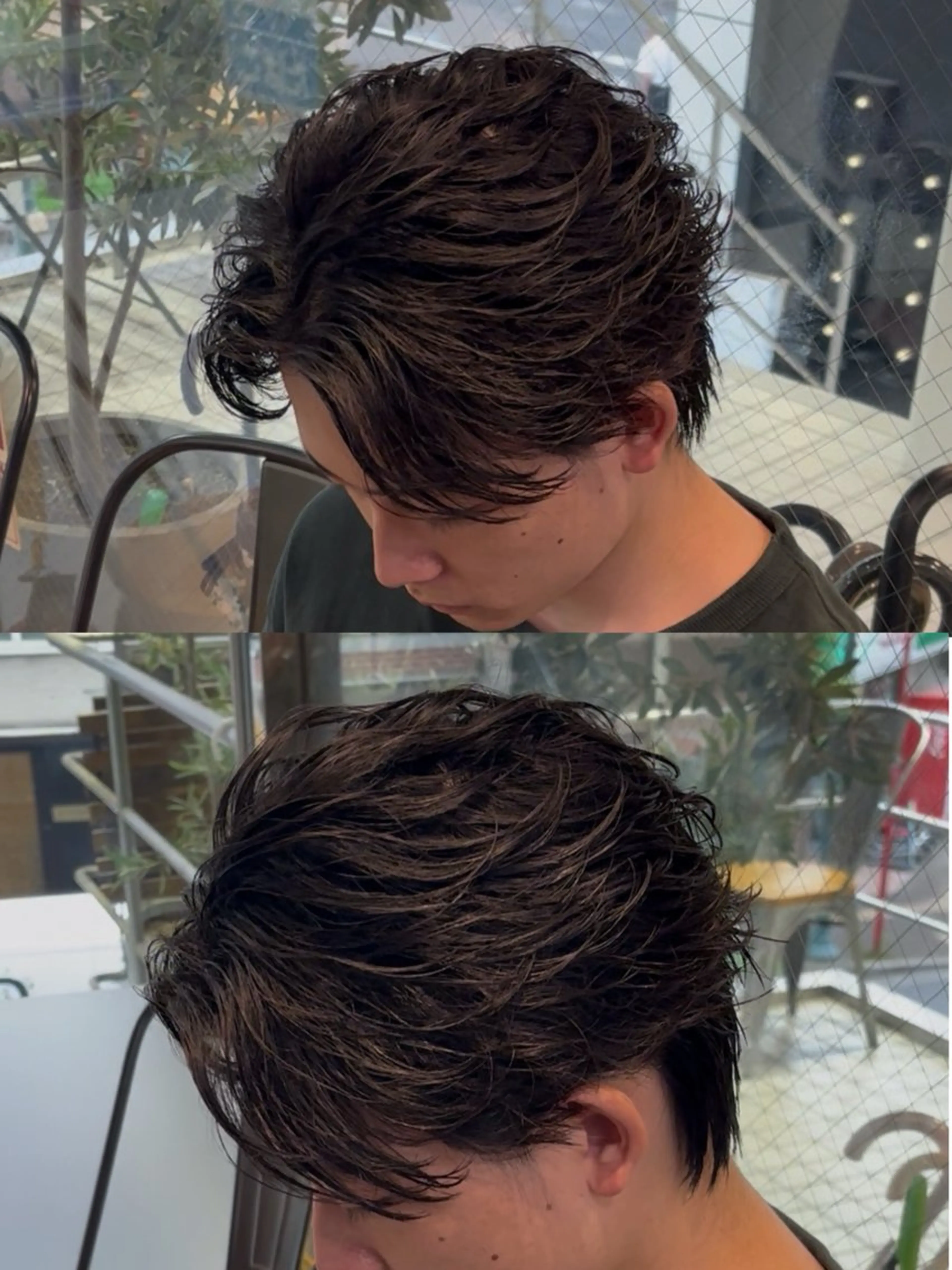 セミロング カラー パーマ メンズ カット pino 荻窪　　シュウタロウのヘアスタイル