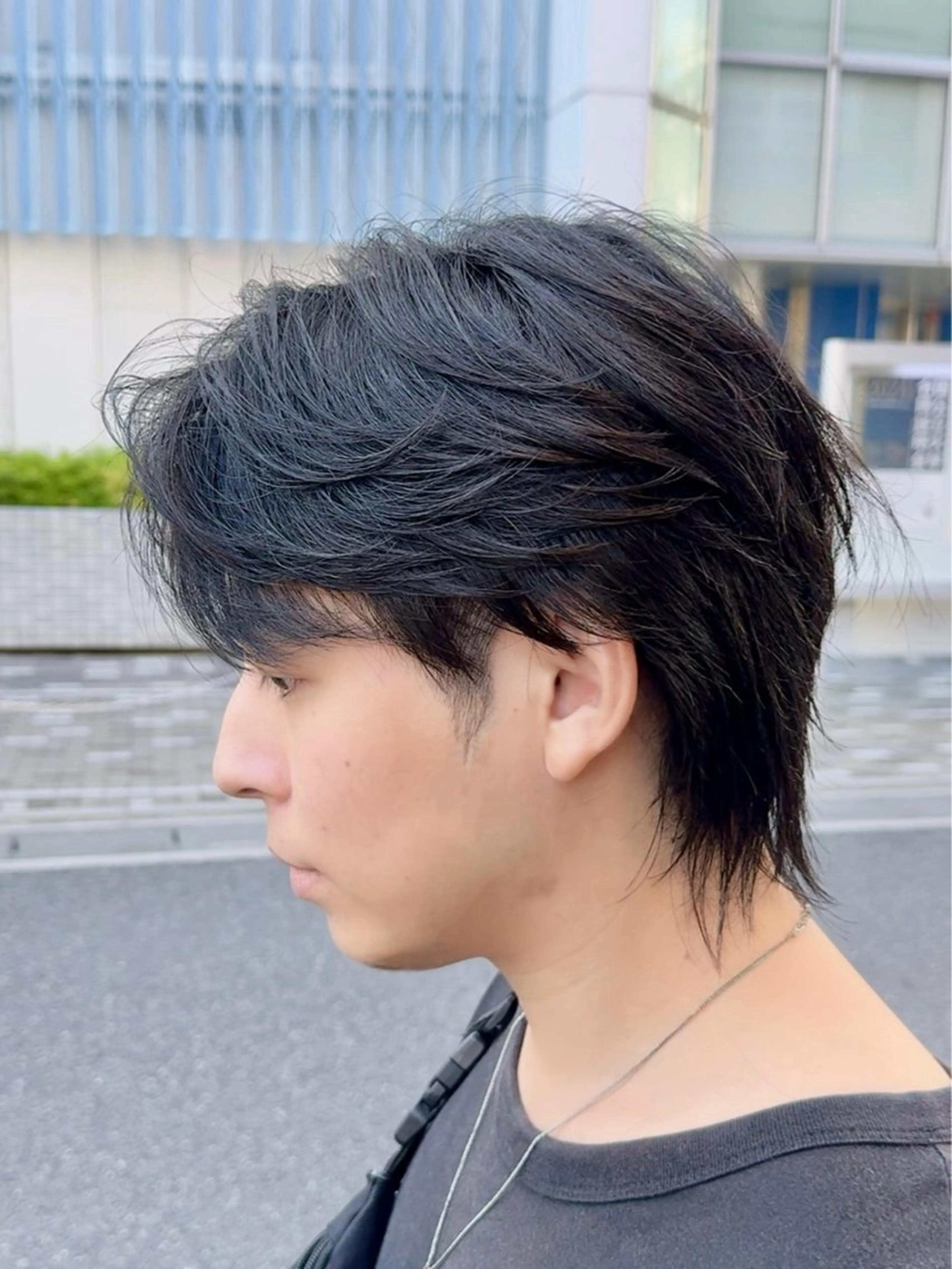 ショート メンズ マッシュウルフ マッシュ シースルーマッシュ メンズウルフカット ウルフカット カット 藤田 明輝のヘアスタイル