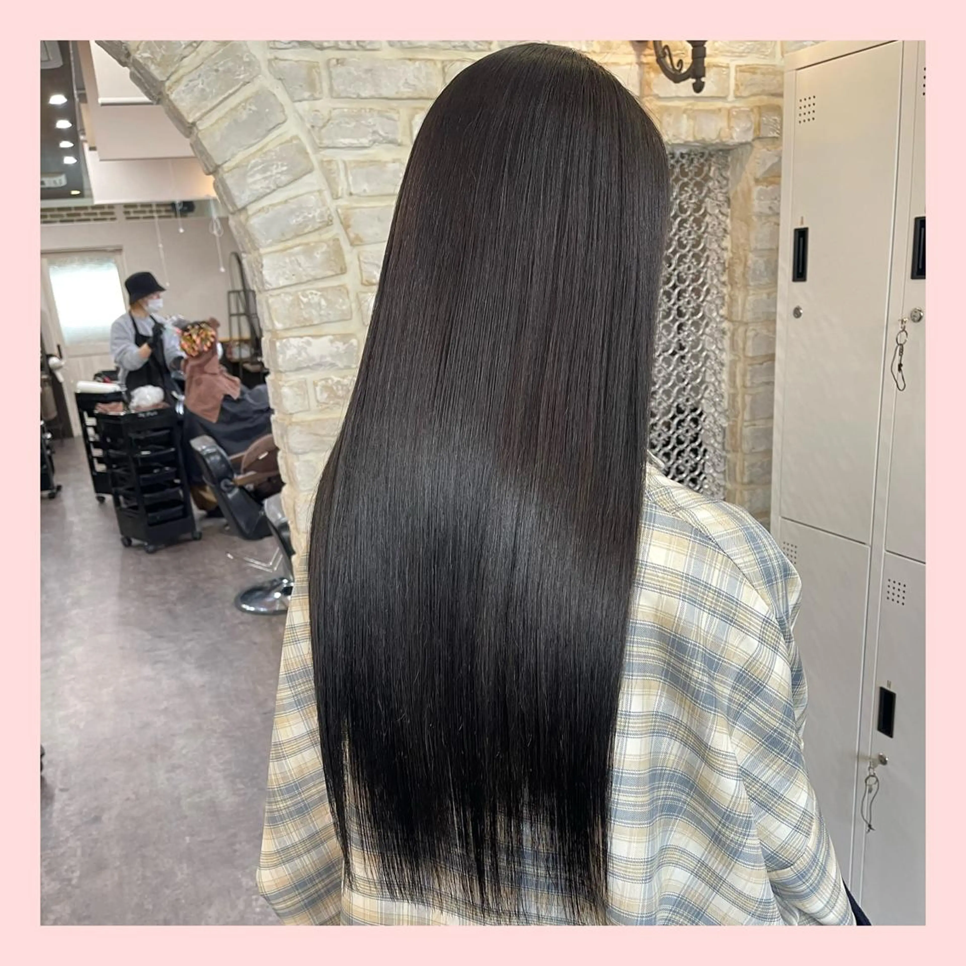 ロング カット 縮毛矯正 カラー🫧アレンジ 🎀REIMIのヘアスタイル