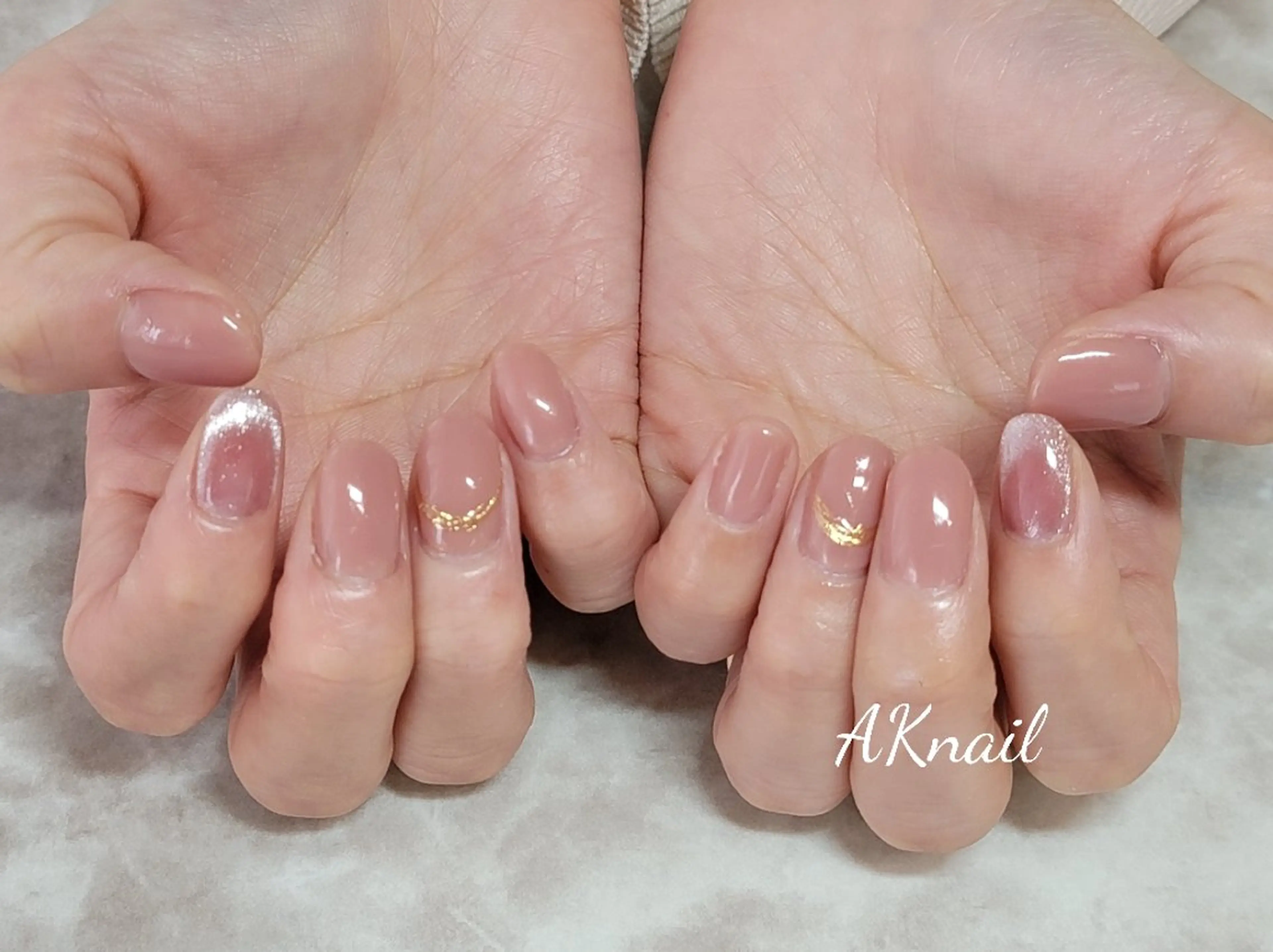 ネイル シンプルネイル ネイル&巻き爪サロン 　AKnailのネイルデザイン