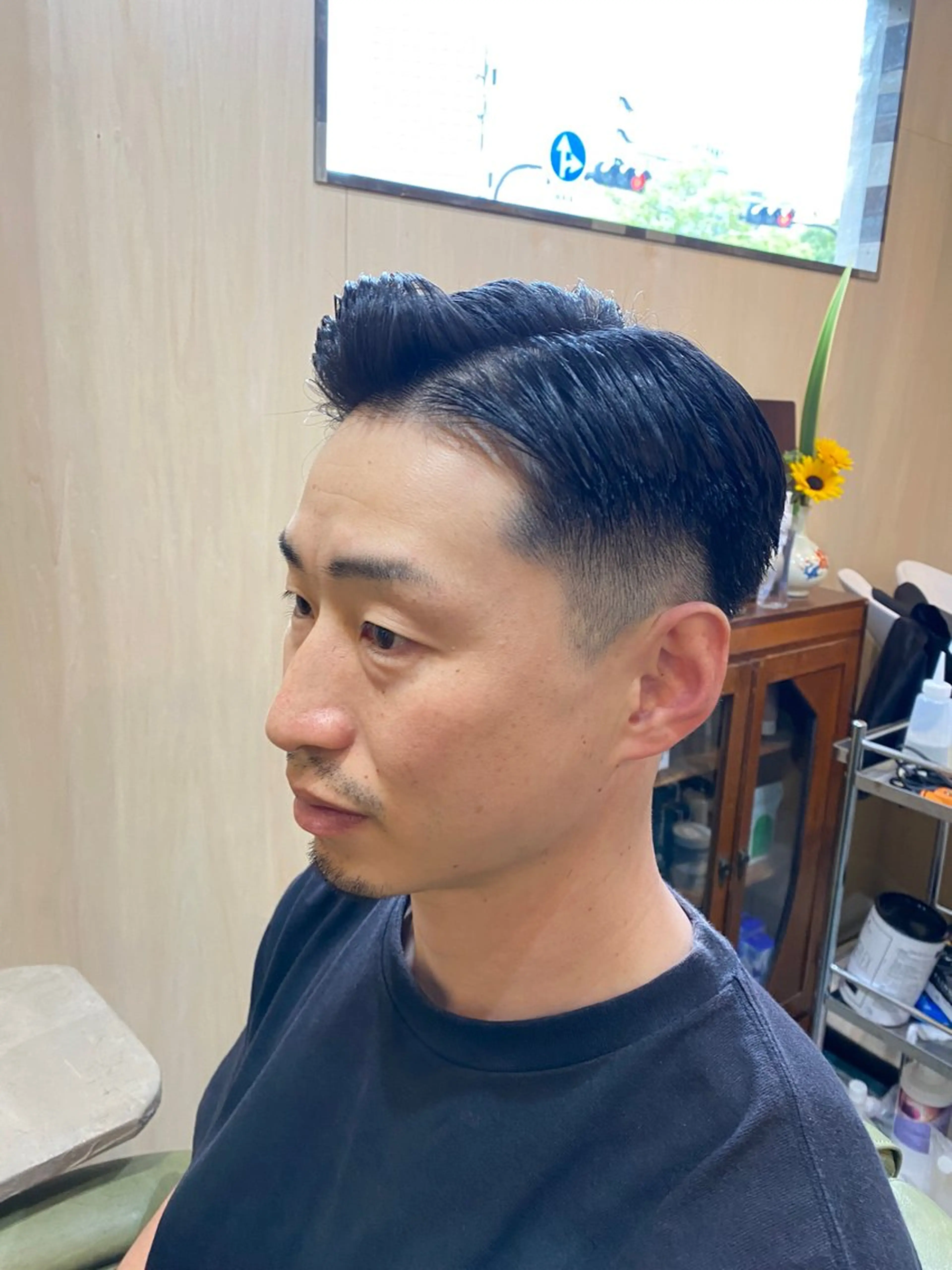 ショート メンズ 七三 カット メンズカット/パーマ 福島区SOSOのヘアスタイル