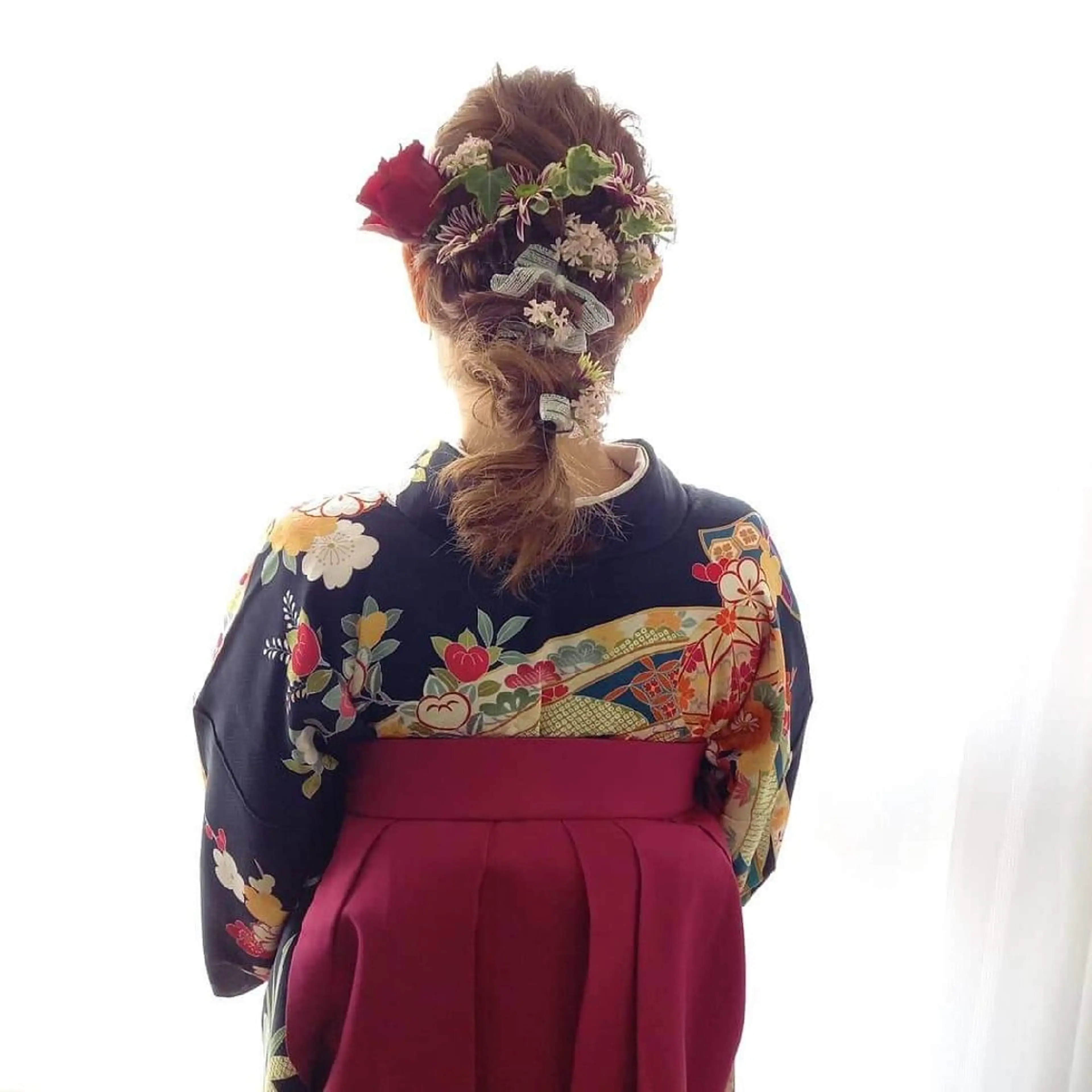 袴着付けとヘアセットの写真