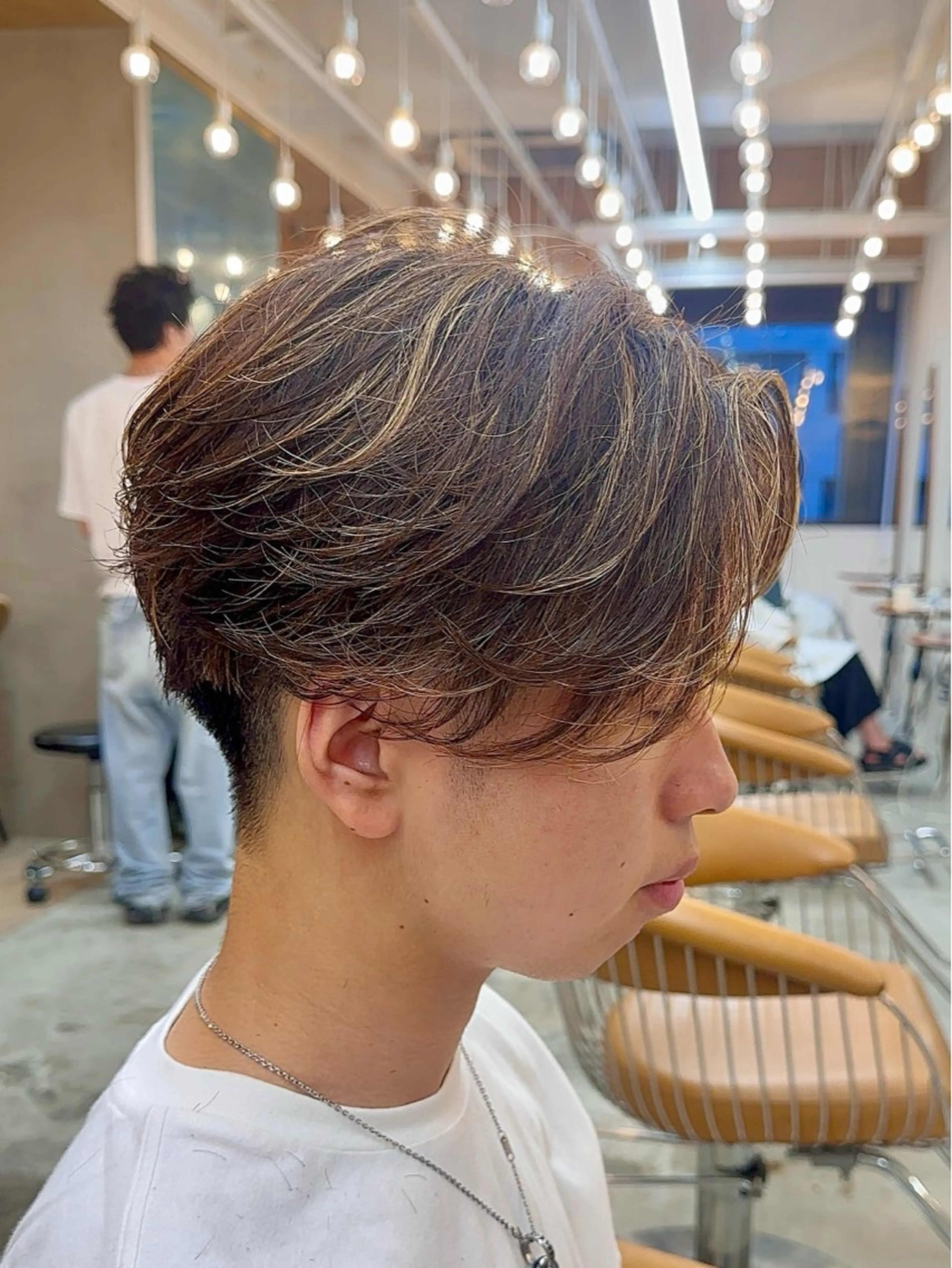 カラー メンズ メンズハイライト ハイライトカラー 巻ける縮毛矯正✨ ボブ/ショートともきのヘアスタイル