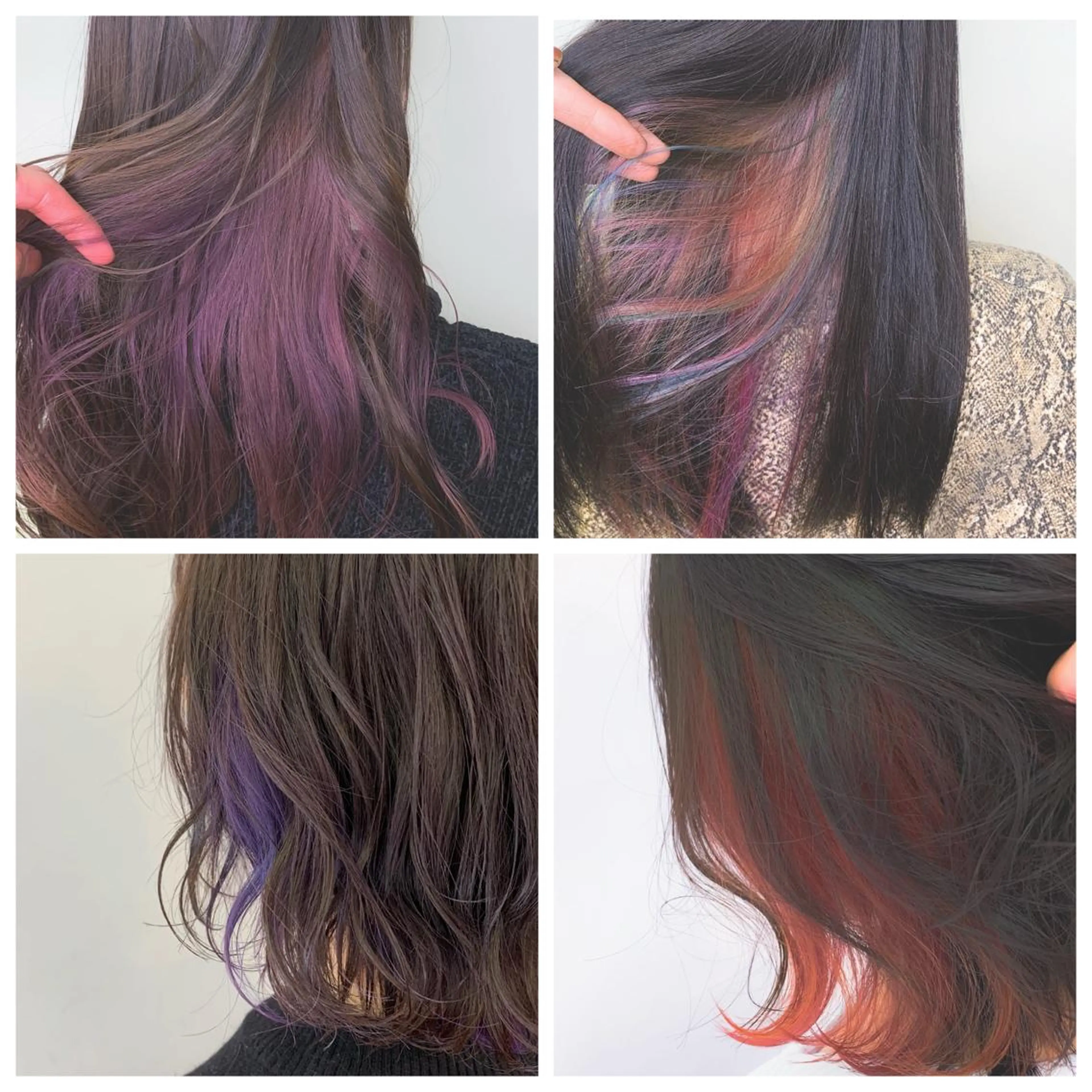 ロング カラー インナーカラー 地毛風ストレート/ 髪質改善/榎本流行のヘアスタイル