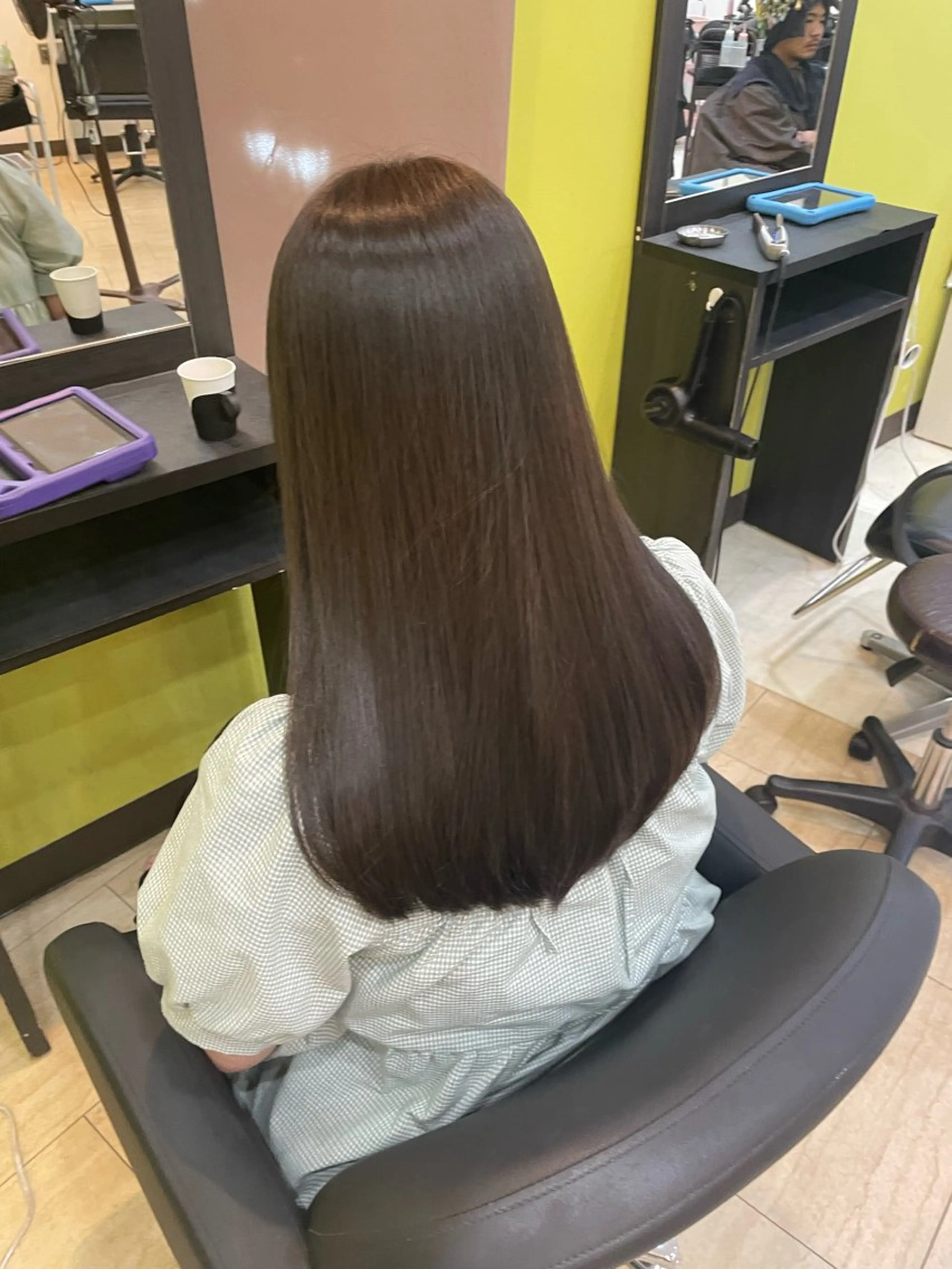 ロング ヘアカラー トリートメント 奥野碧🌈艶髪 /ダメージレスカラーのヘアスタイル