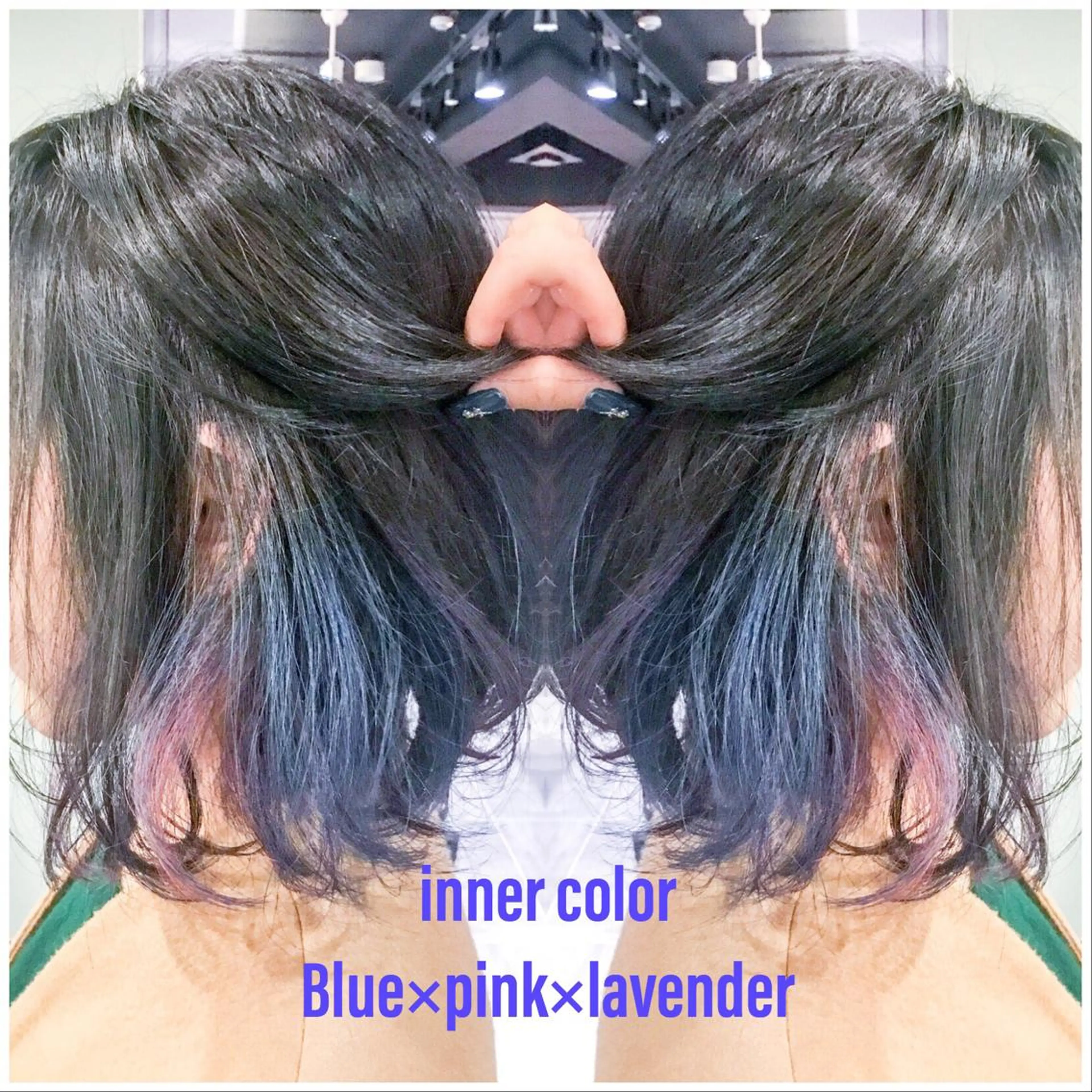 ミディアム カラー ハイライト/ブリーチ バレイヤージュ関佳祐のヘアスタイル