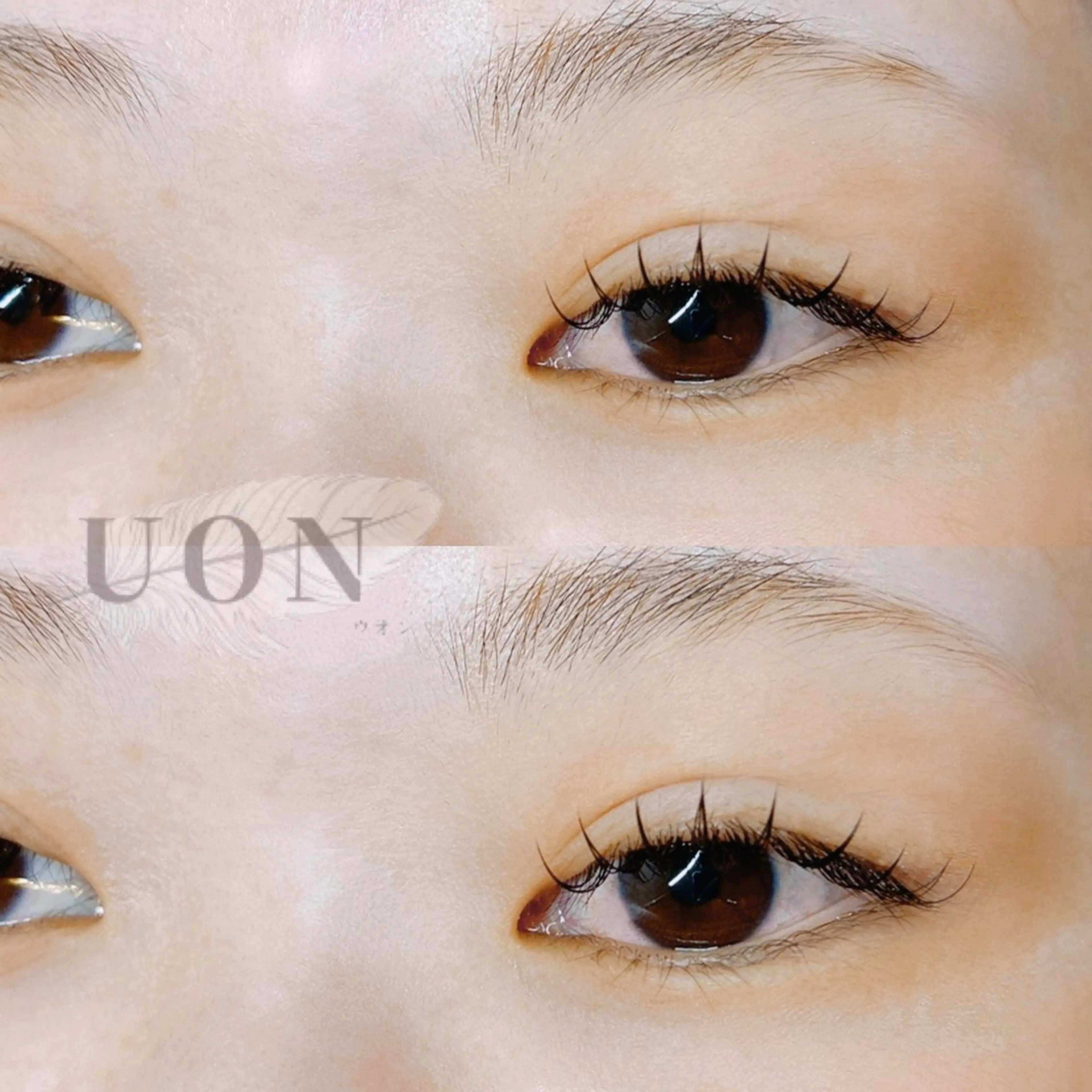 マツエク・マツパ Dカール フラットラッシュ ナチュラル まつげとまゆげ UON《うおん》のマツエク・マツパデザイン