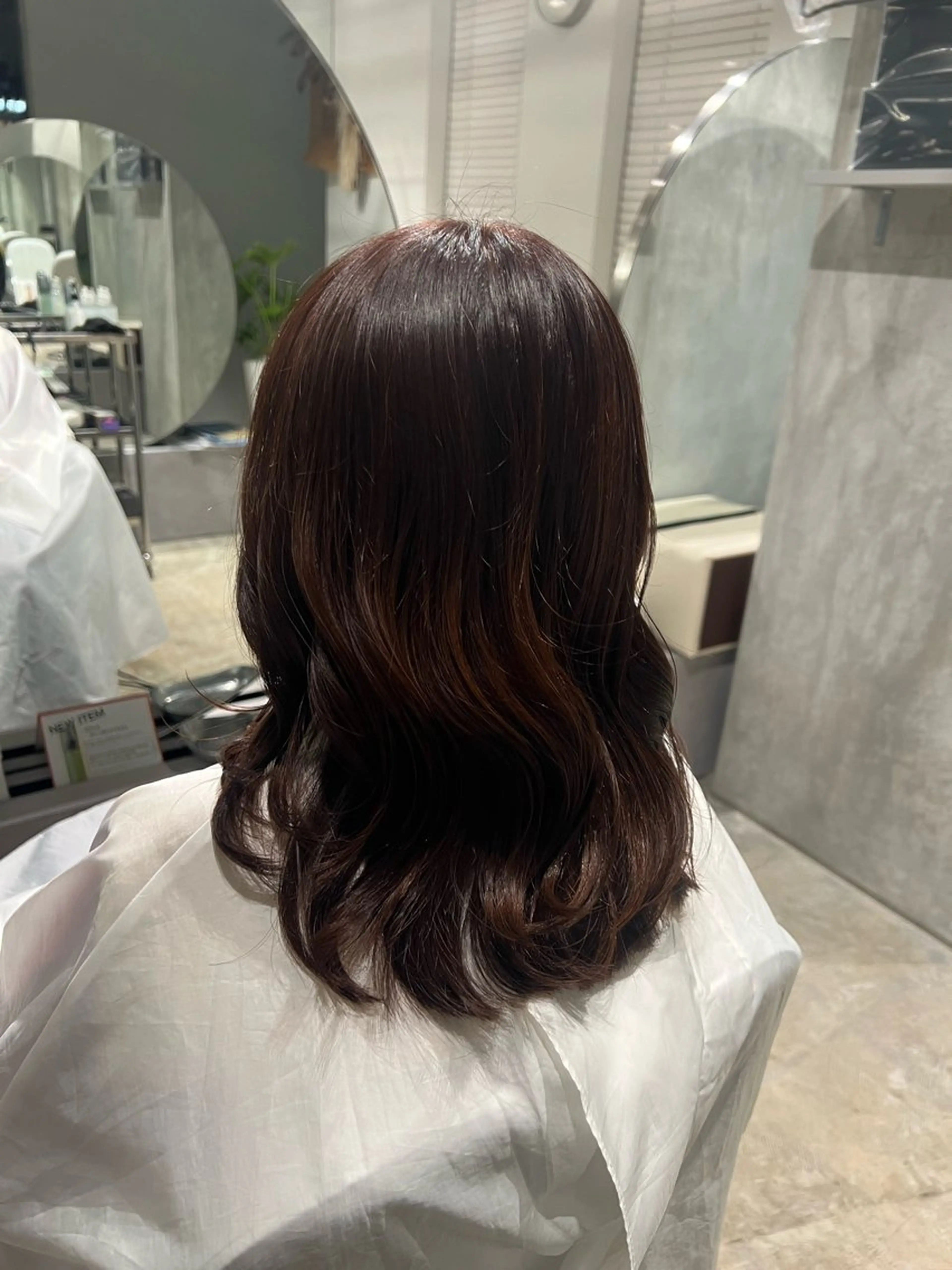 セミロング カラー パーマ 東 ちひろのヘアスタイル