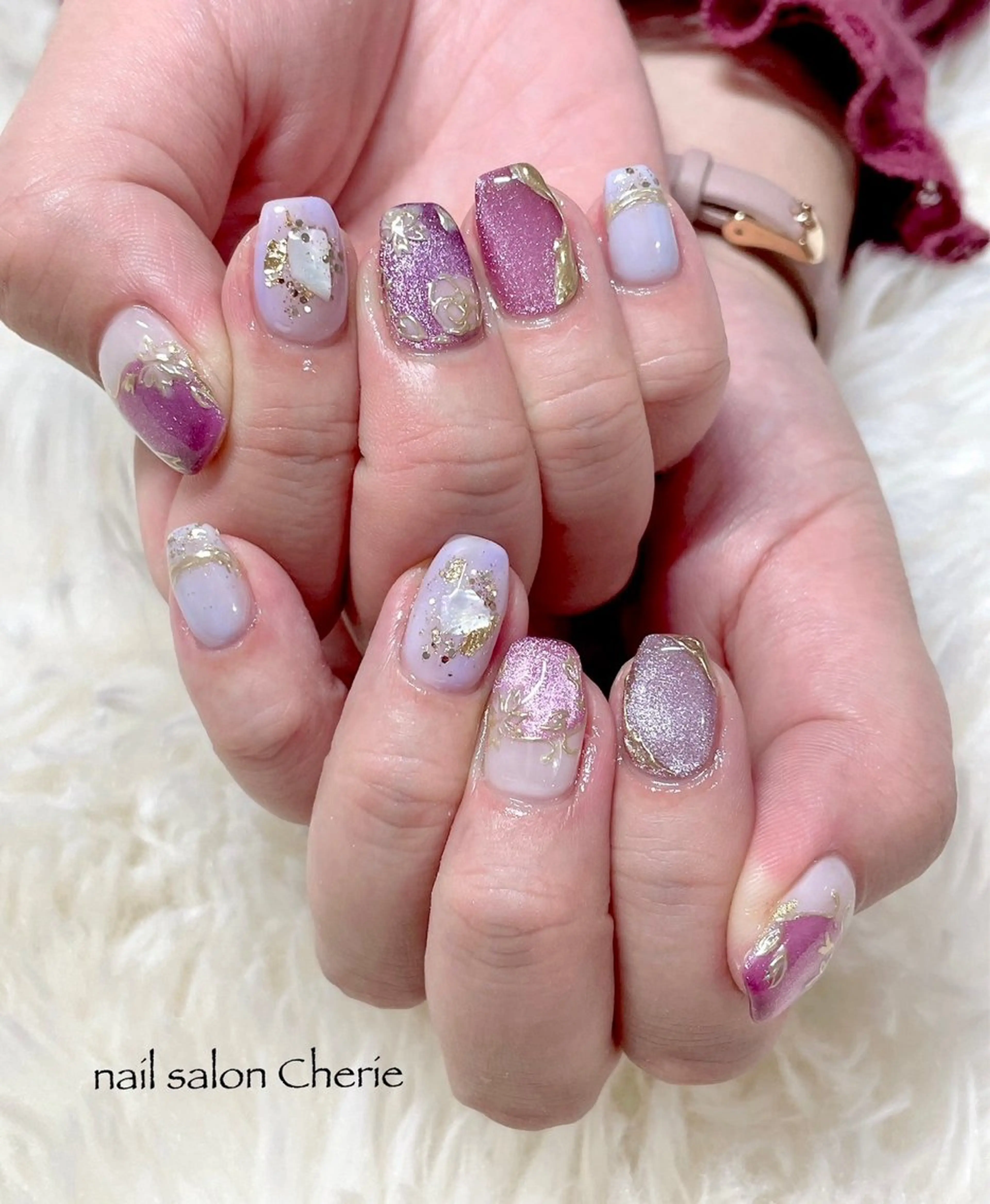 ネイル 持ち込み ハンドネイル nail salon Cherieのネイルデザイン