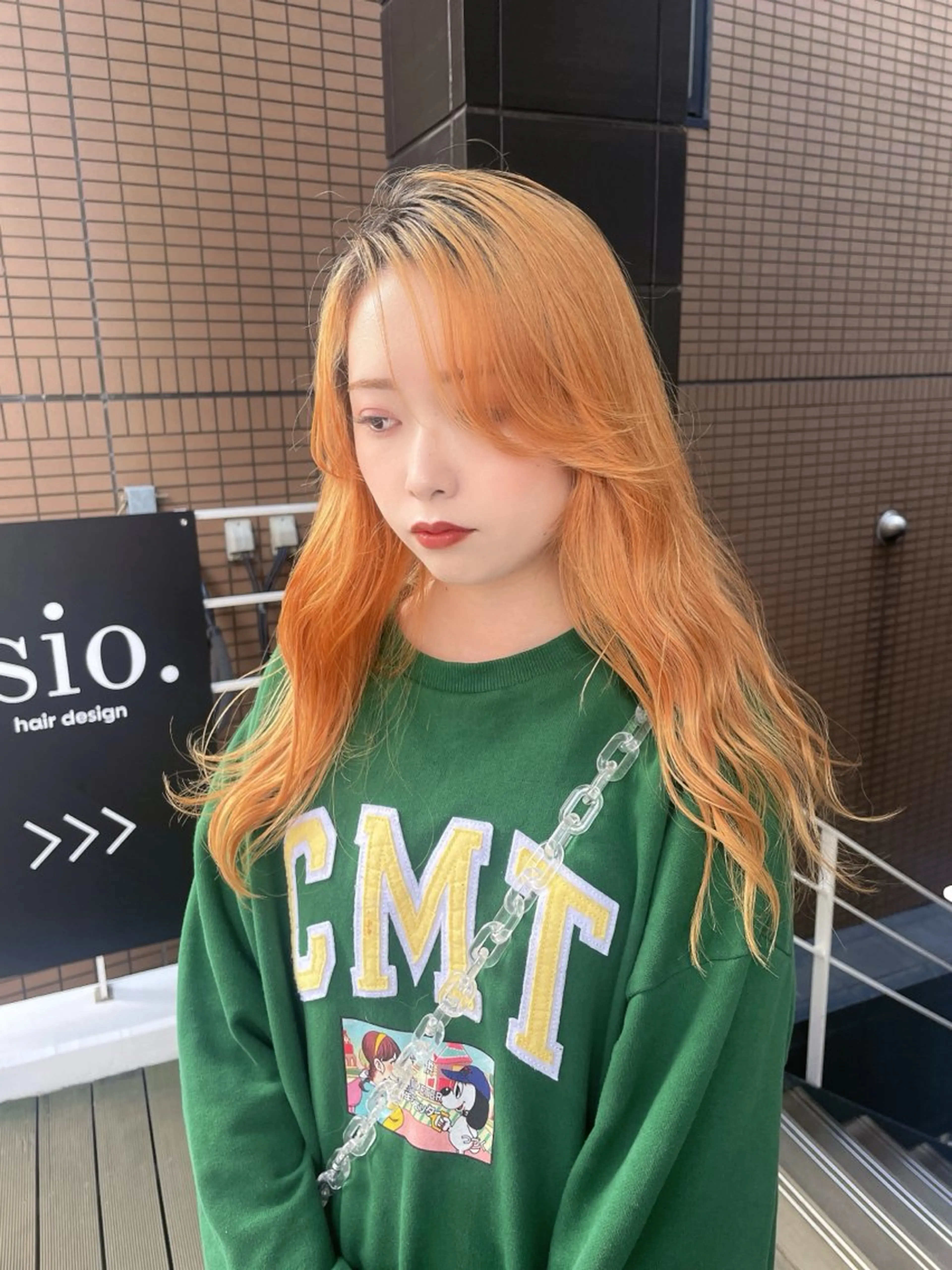 セミロング カラー ヘアアレンジ 顔まわりレイヤー 顔周りカット 韓国風ヘア レイヤーカット カット ヘアカラー トリートメント 青髪特化🩵 ダブルカラーのヘアスタイル