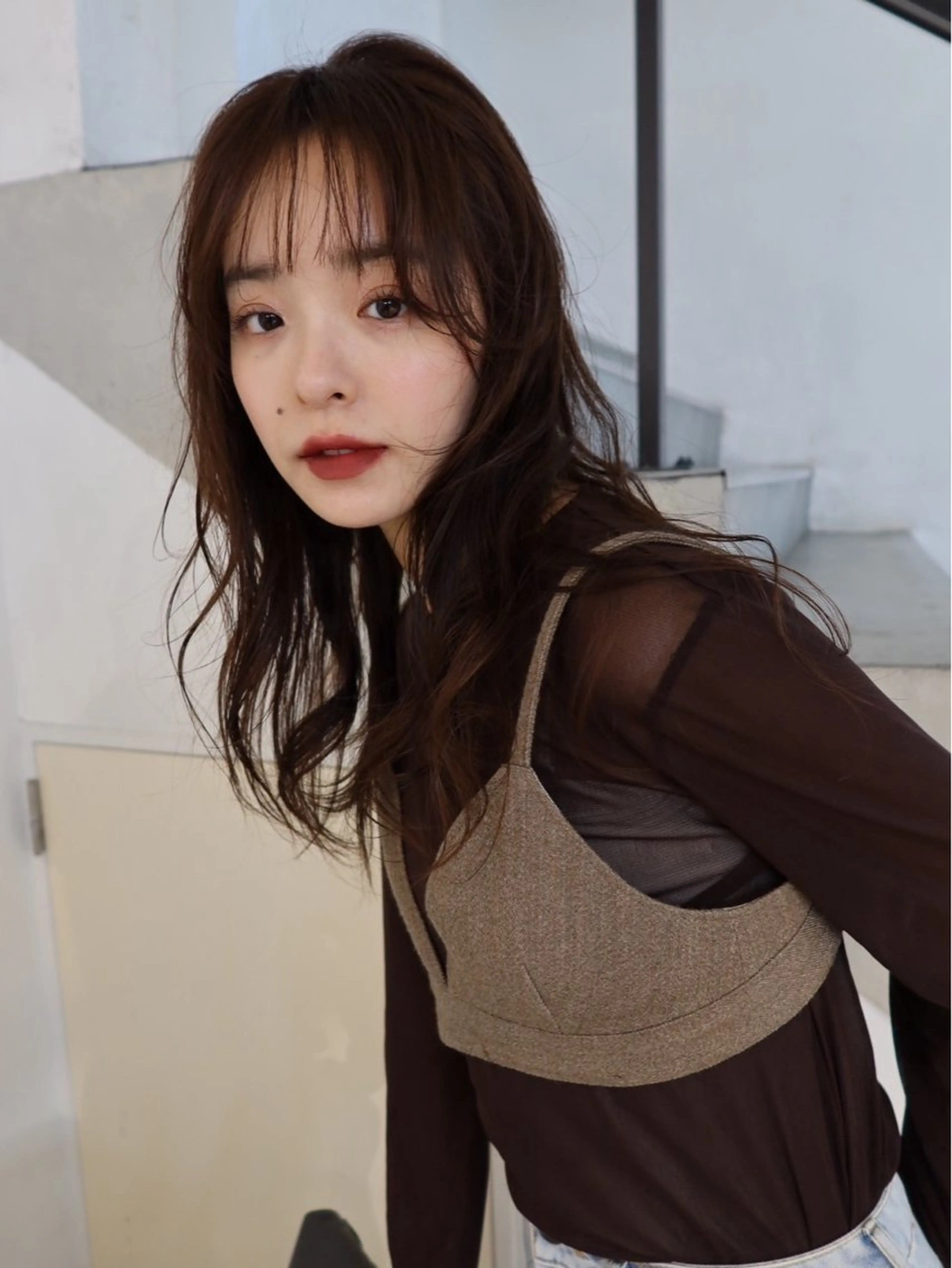 ロング カラー 顔周りカット/透明感 カラー✂️MEIのヘアスタイル