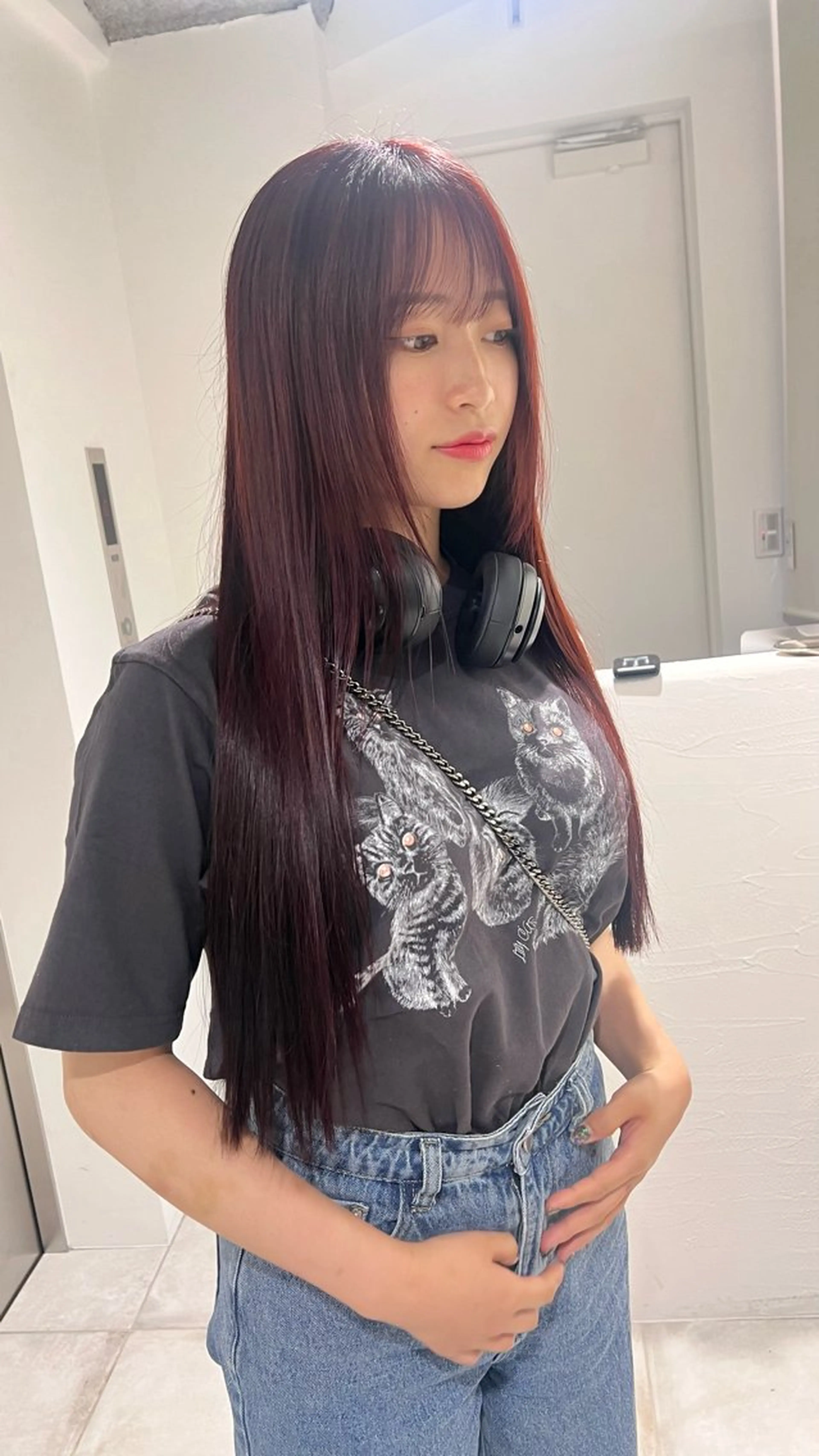 ロング カラー カット ヘアカラー トリートメント 赤みゼロ/透明感 カラー🌿KANTAのヘアスタイル