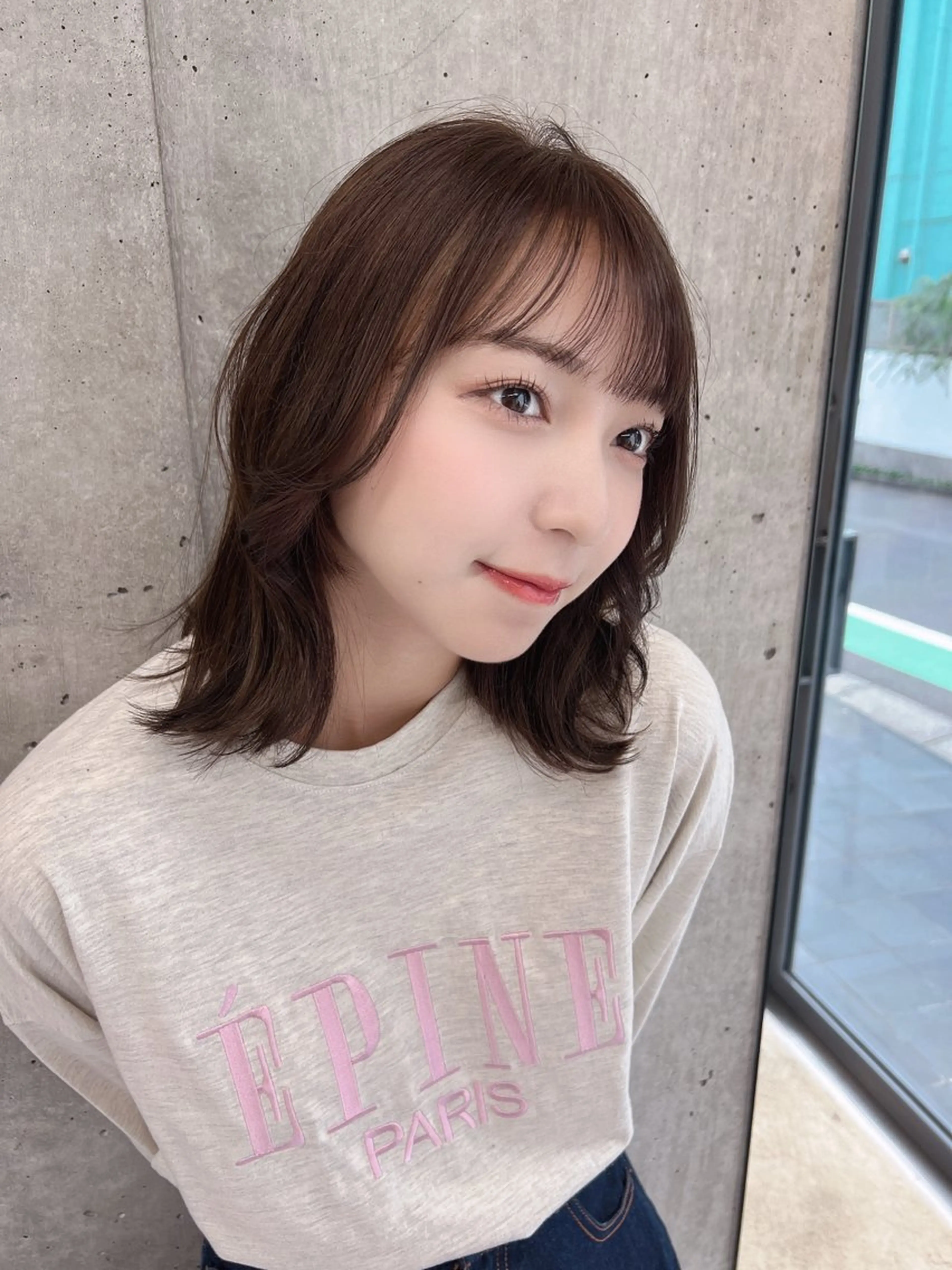 ミディアム うる艶ヘア♡韓国好き 透明感　shotaのヘアスタイル