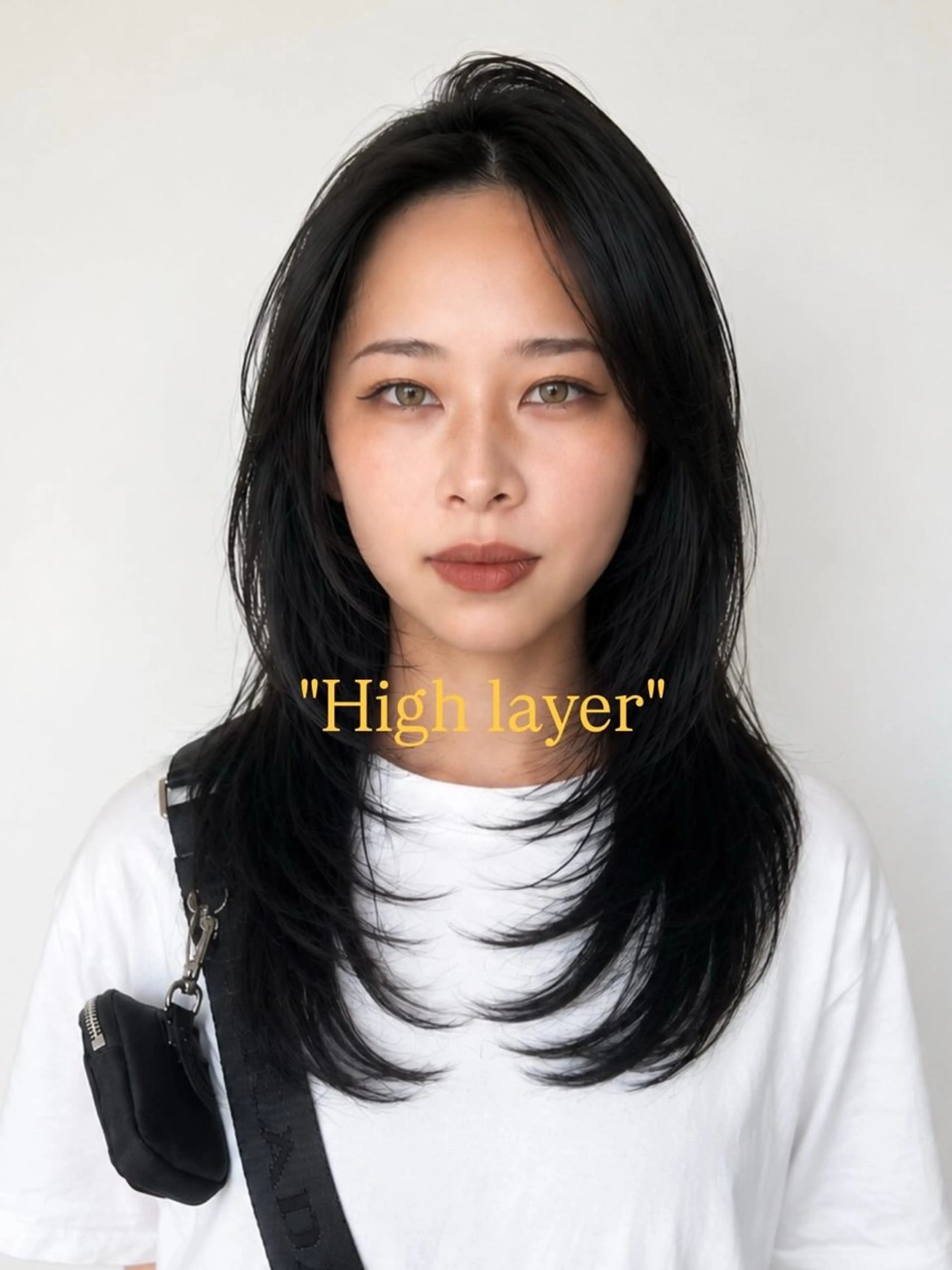 カラー 黒髪 末廣 結音のヘアスタイル
