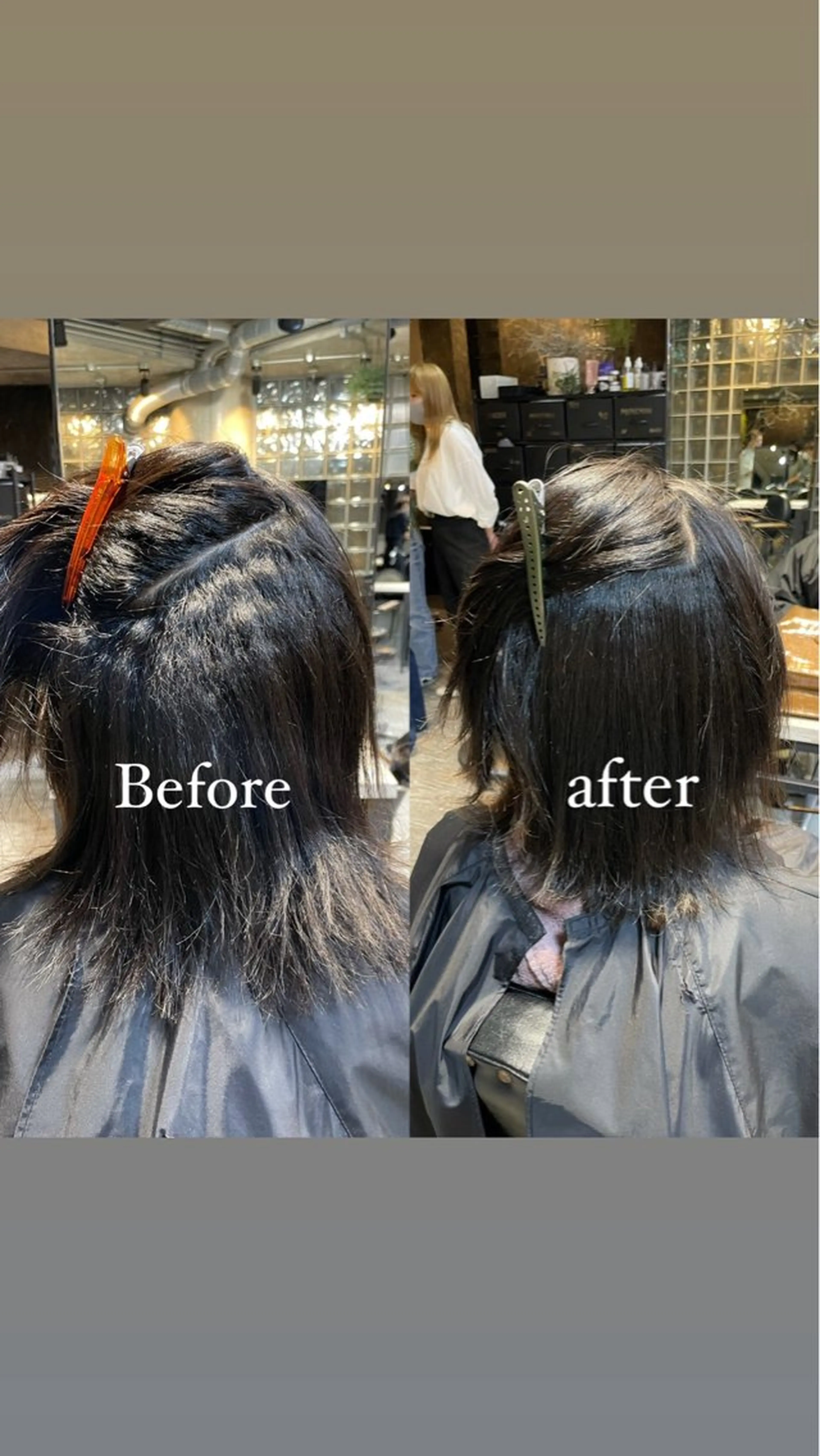 セミロング カット 縮毛矯正 毛流れが作れる 縮毛矯正/渡部純生のヘアスタイル