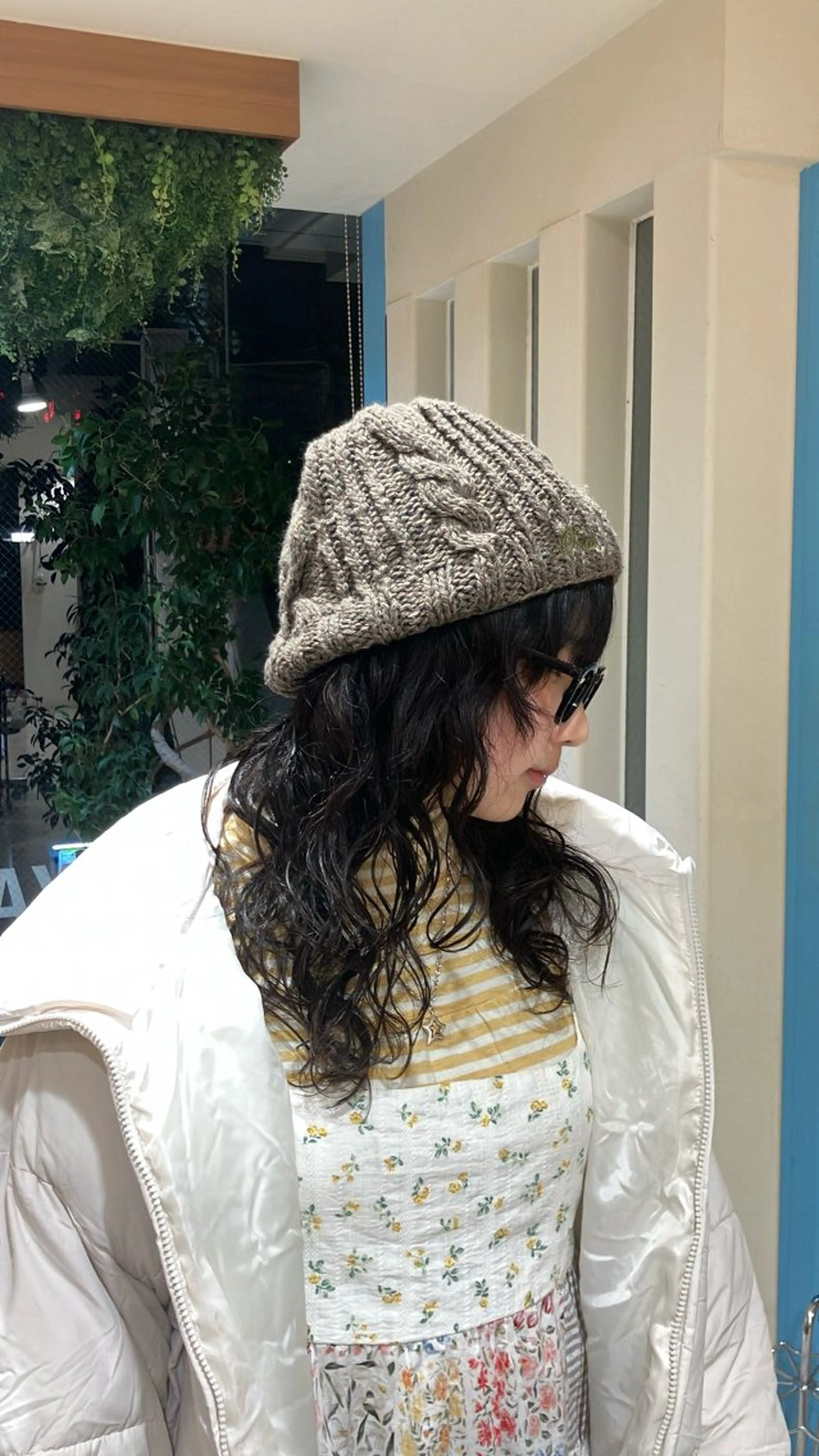 ロング パーマ カット パーマ 久野 紗愛のヘアスタイル