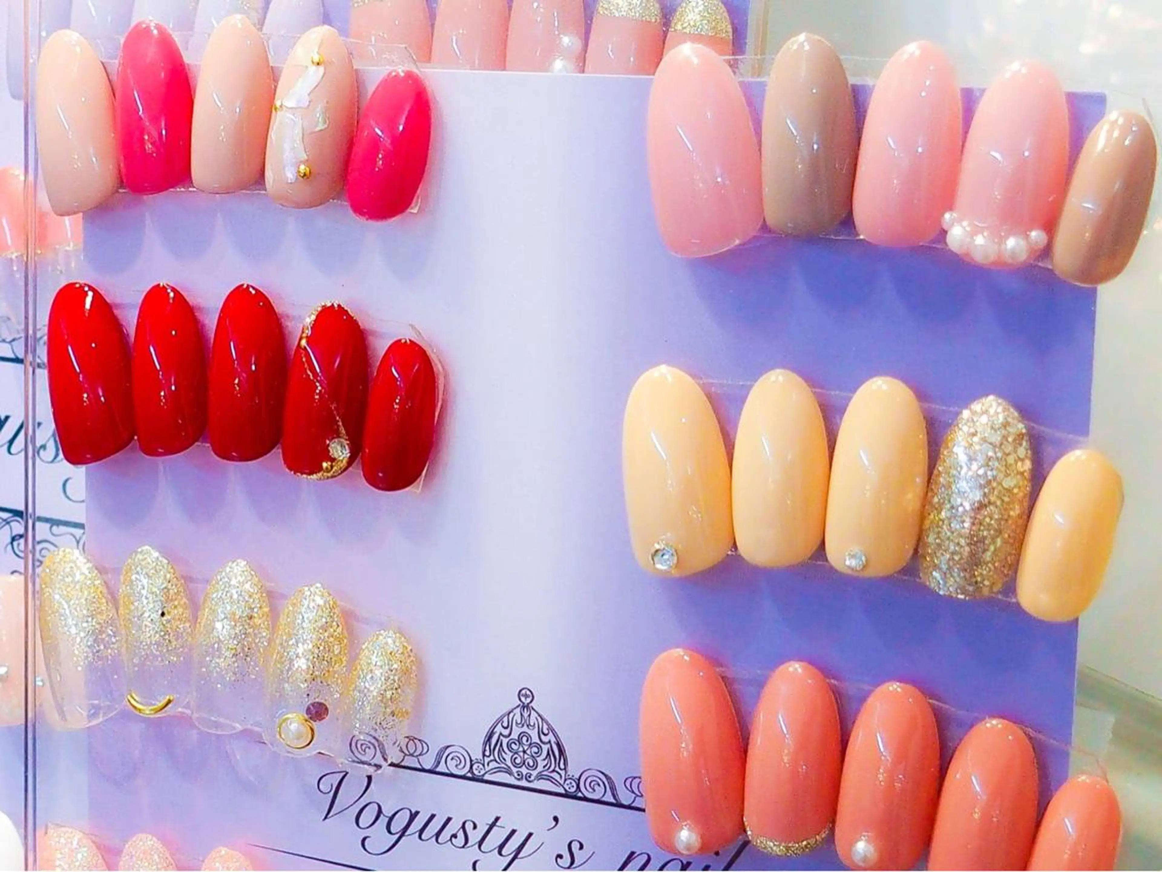 ネイル アートネイル シンプルネイル ストーンネイル ボガスティーズネイル 川崎店のネイルデザイン