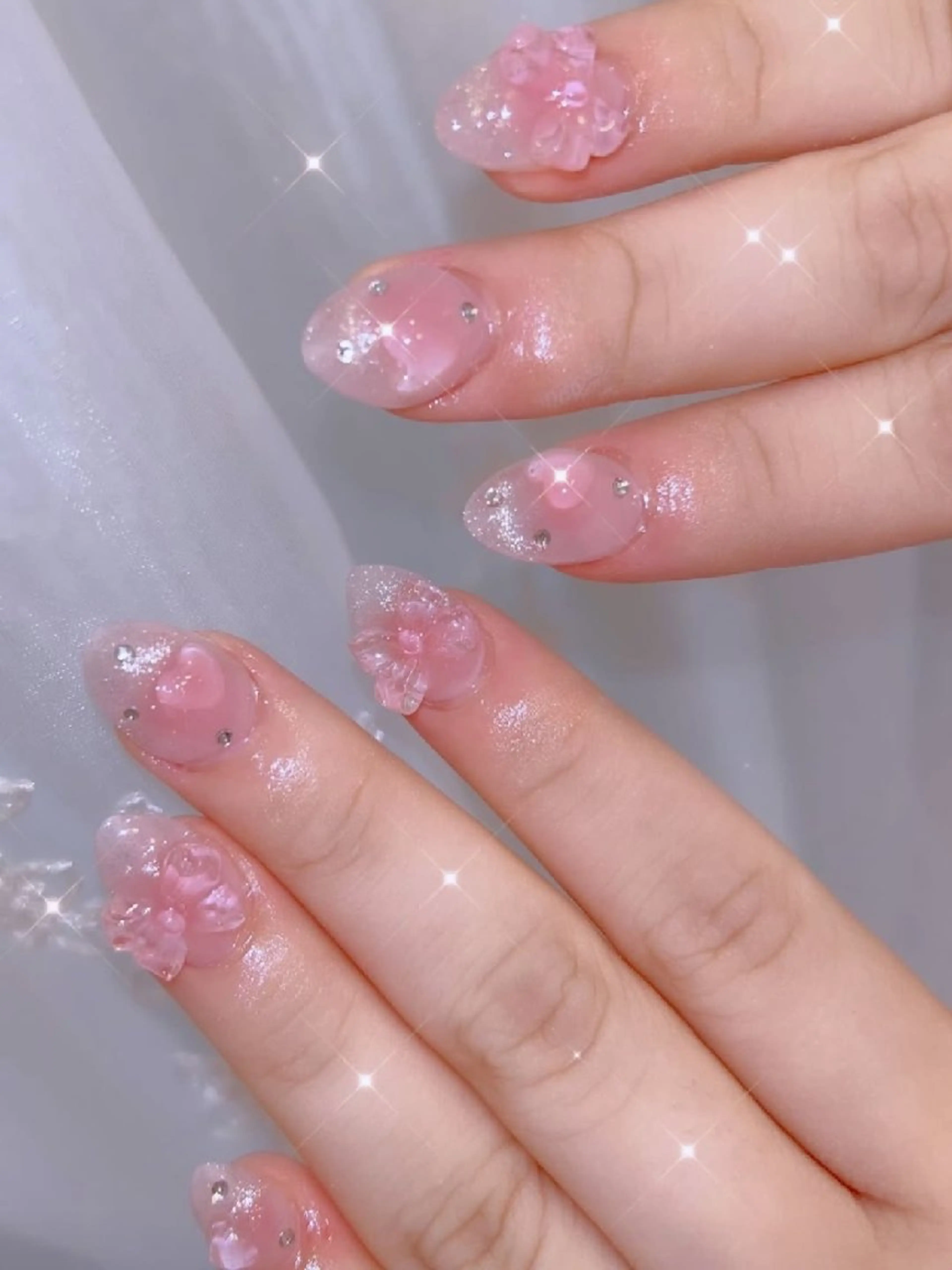 ネイル 長さ出し ジェルネイル 韓国ネイル マグネットネイル ニュアンスネイル ハンドネイル I LOVE ME NAIL.｡.:*♡のネイルデザイン