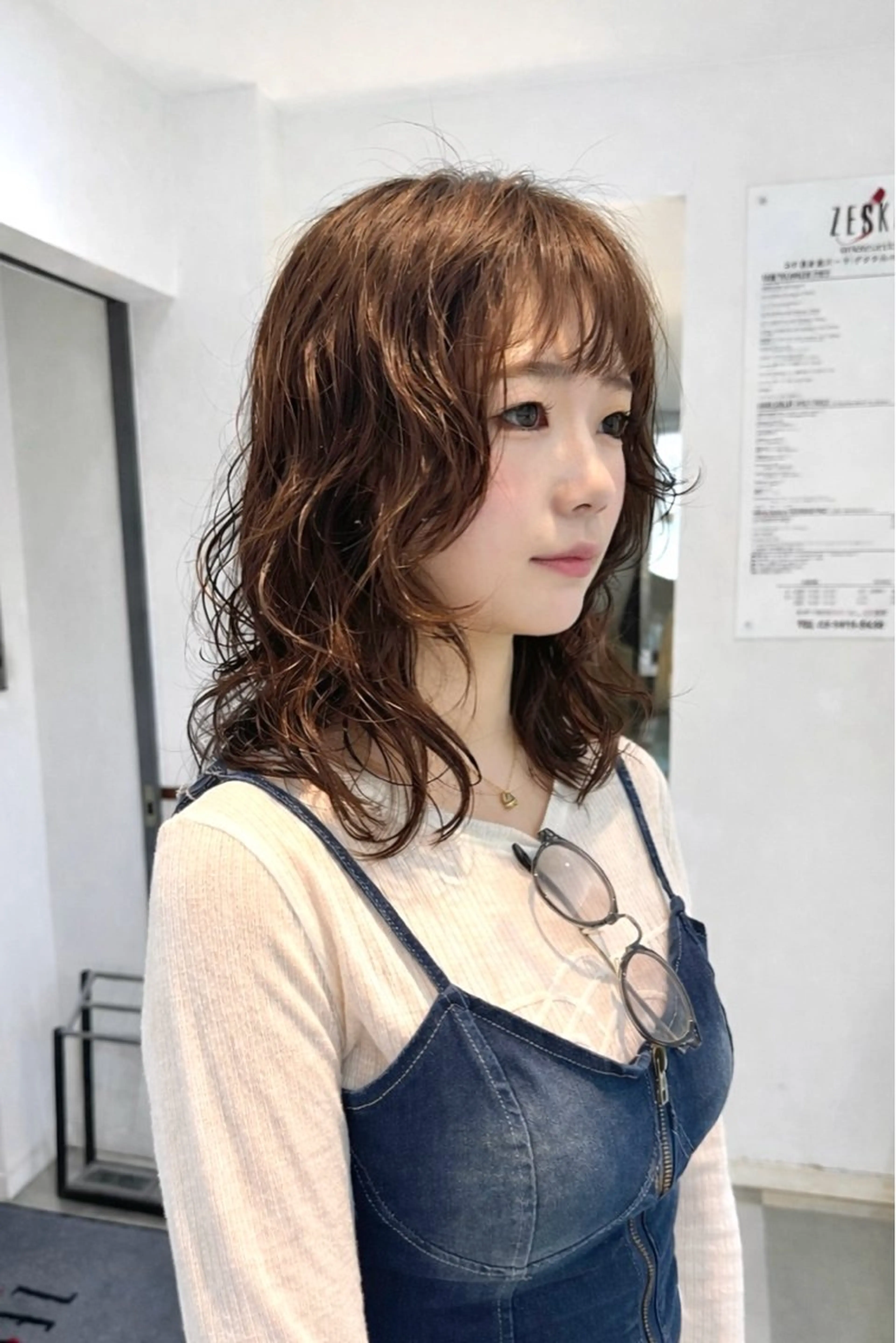 ミディアム パーマ ミディアムパーマ カット パーマ トリートメント デジタルパーマ 🌀ボブ　萩原　龍のヘアスタイル