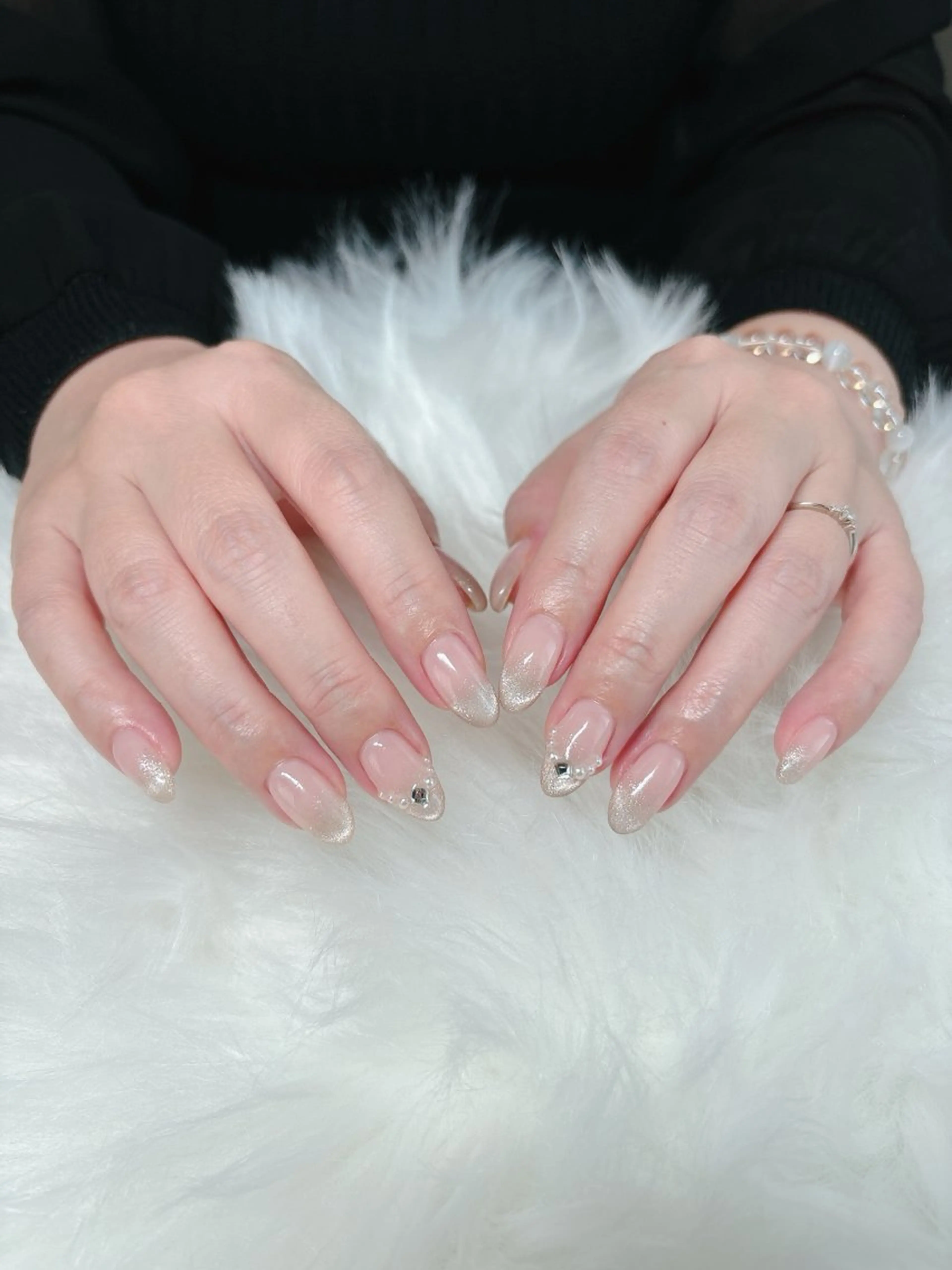 ネイル グラデーション マグネットネイル 𝑺𝑨𝑬 【岡山自宅ネイル】のネイルデザイン