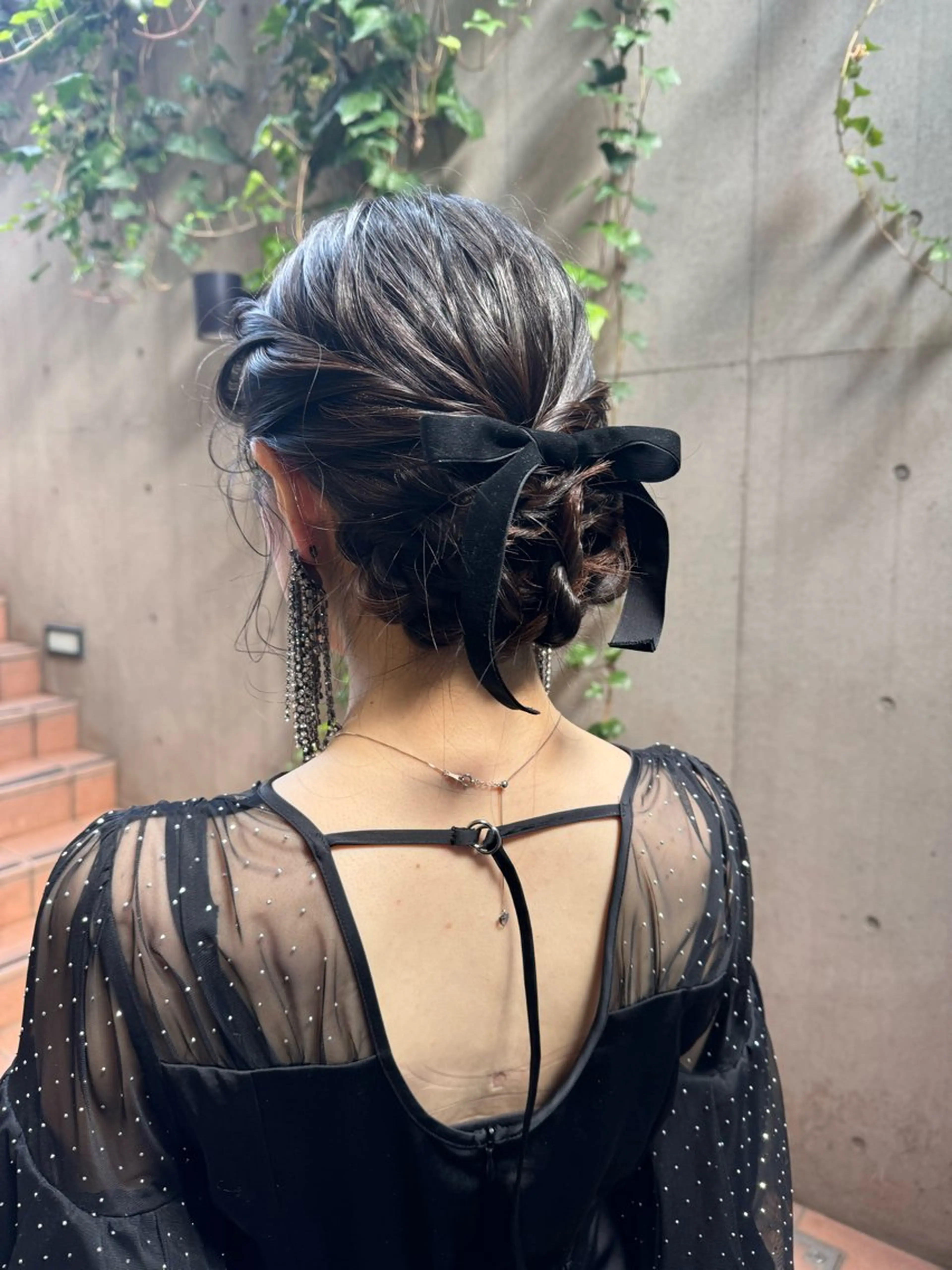 セミロング ヘアアレンジ 🎗️【ヘアセット 美眉】吉川玲🎗️のヘアスタイル