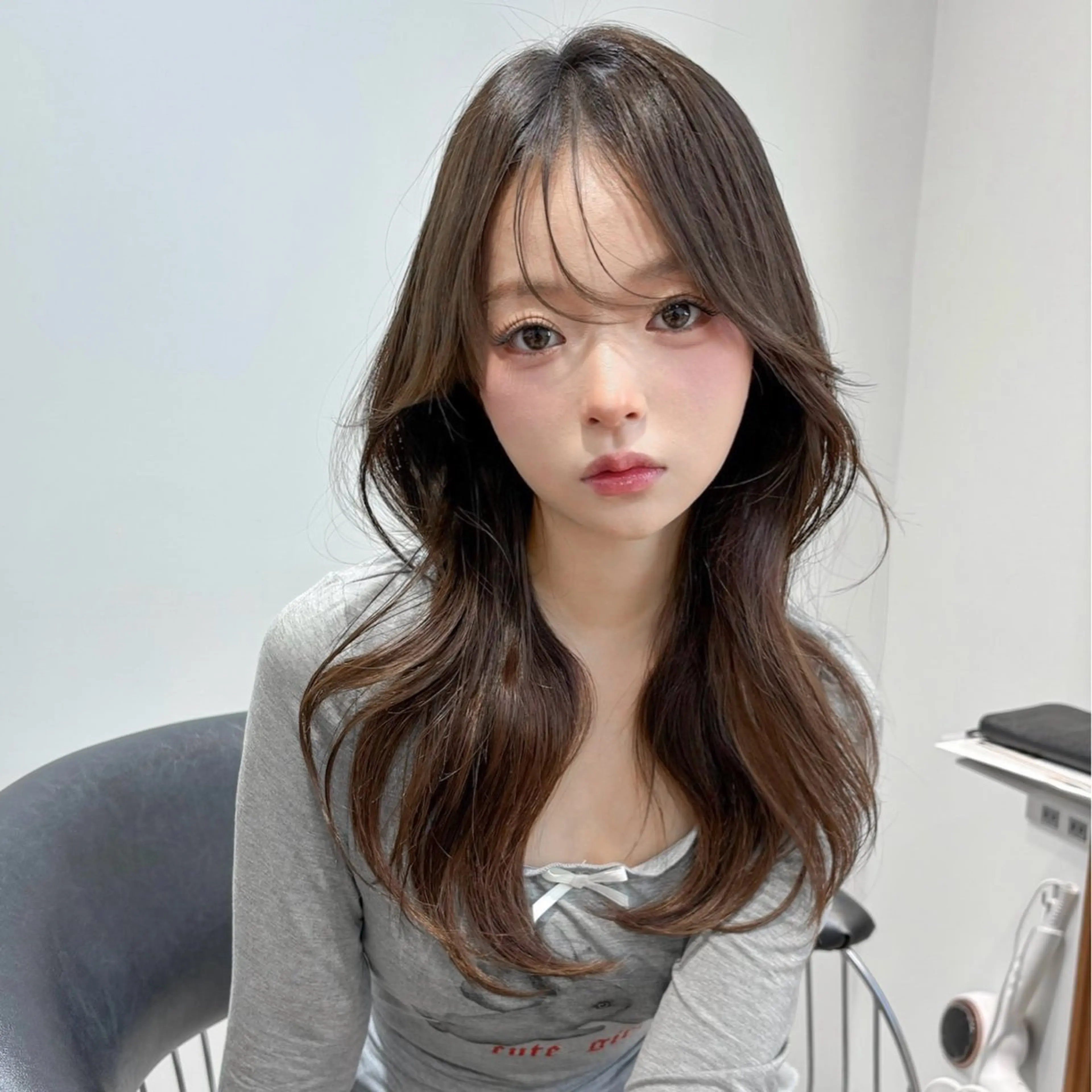 ロング カット ヘアカラー トリートメント 原宿/韓国レイヤー ボブ/顔周りYasuのヘアスタイル