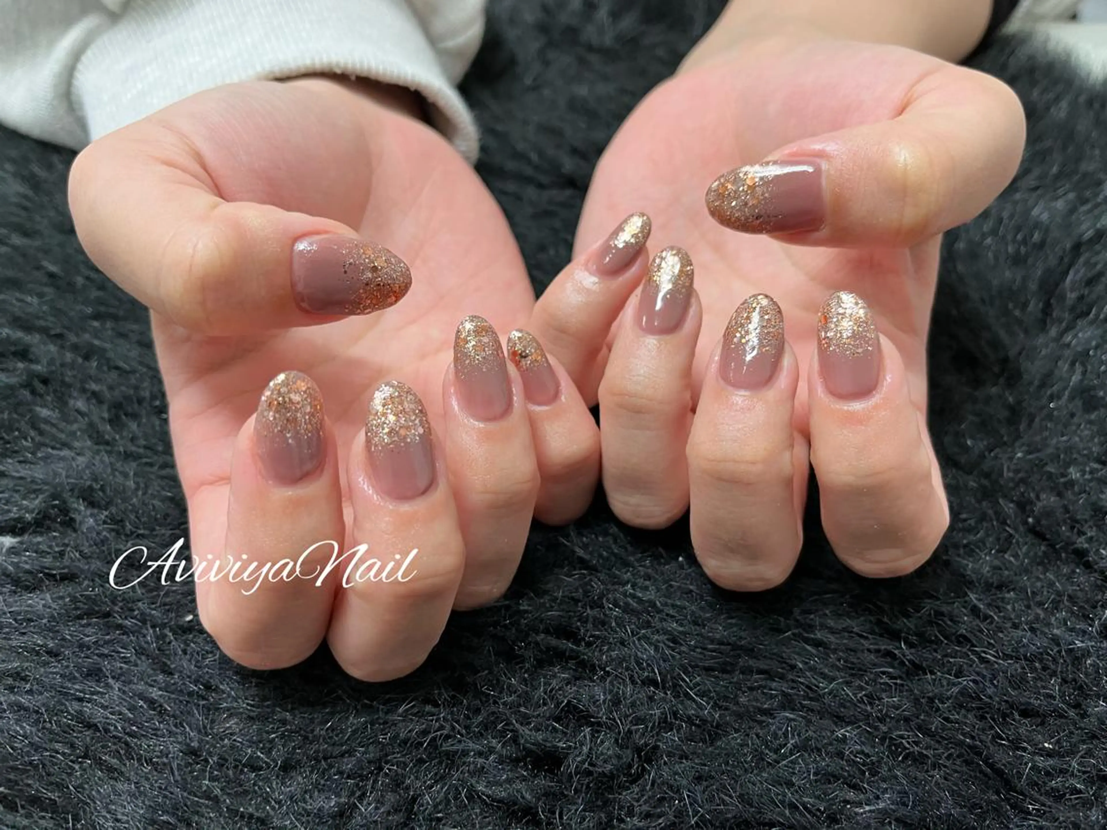 ネイル グラデーション ラメ(グリッター) ラメグラデーション kubo ayaのネイルデザイン