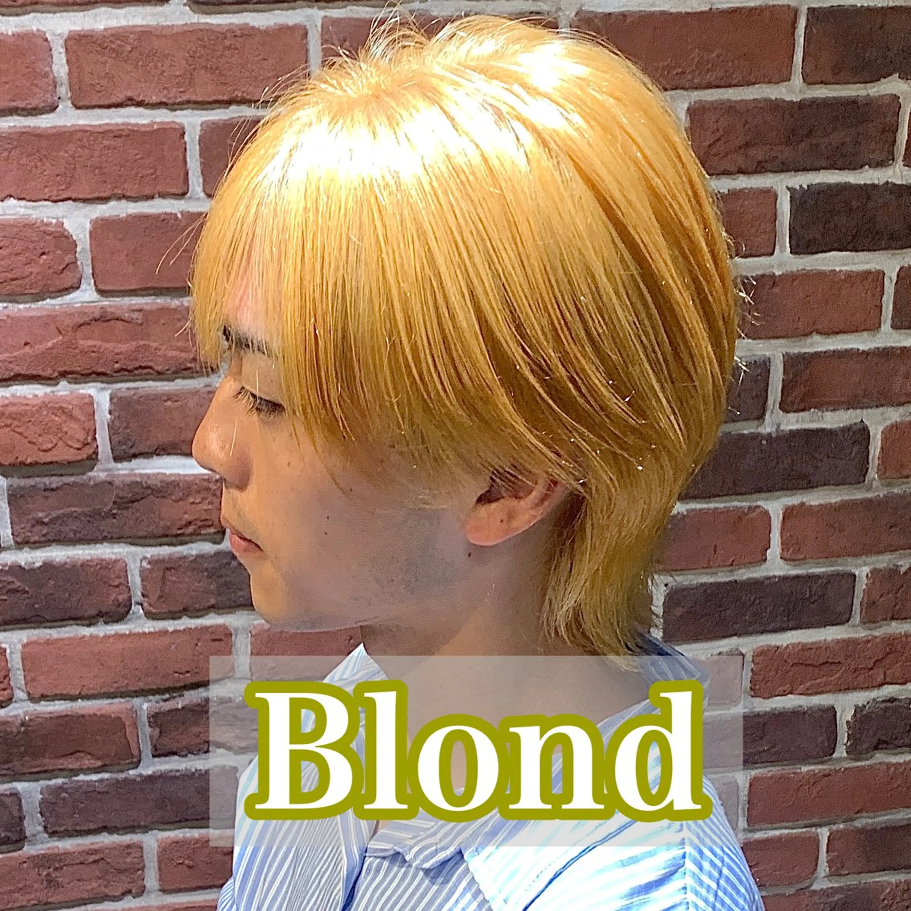 ショート カラー メンズ メンズブリーチ ブリーチ ブロンド オレンジ ショートヘア メンズパーマ&メンズ 縮毛矯正/平野/渋谷のヘアスタイル