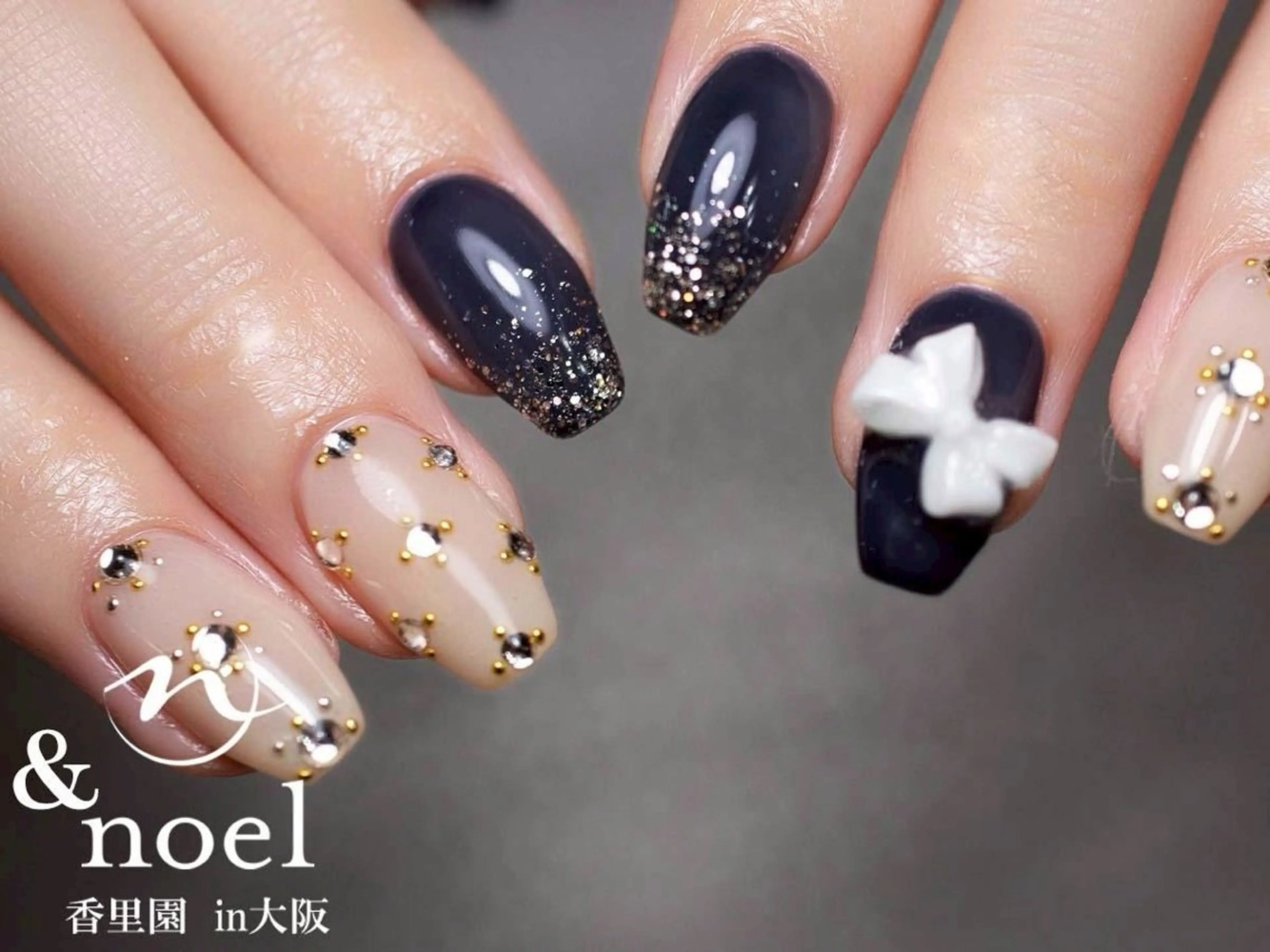 ネイル 韓国ネイル ネイビー ハンドネイル Nailsalon Noël所属・Nailsalon &Noelのネイルデザイン