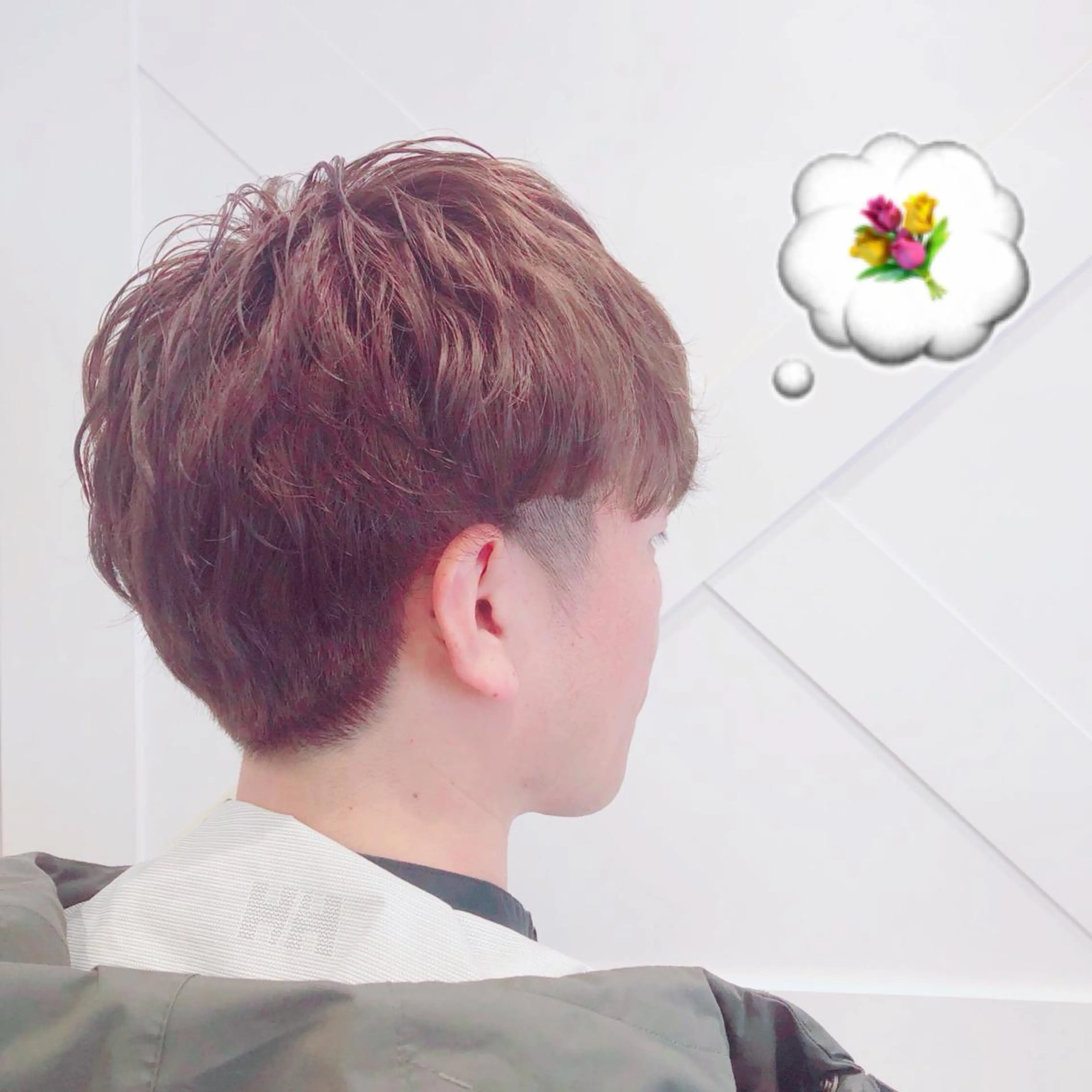 ショート カラー メンズ 黒髪 ヘアカラー 🌺ウルフカット職人 新垣渚🐺のヘアスタイル