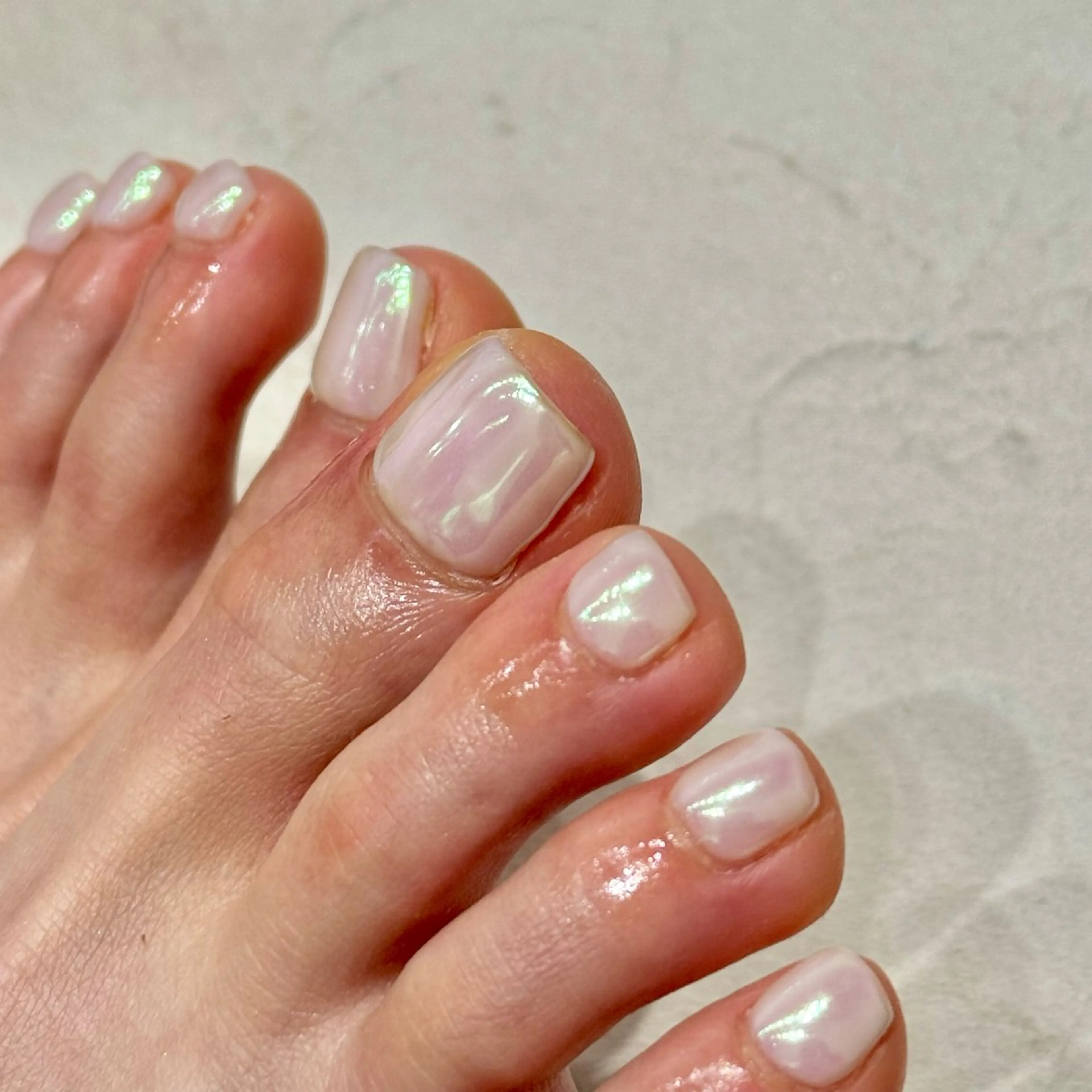 ネイル オーロラネイル フットネイル ジェルネイル 氷ネイル・うるうるネイル パラジェル Bianca YAMADA☺︎のネイルデザイン