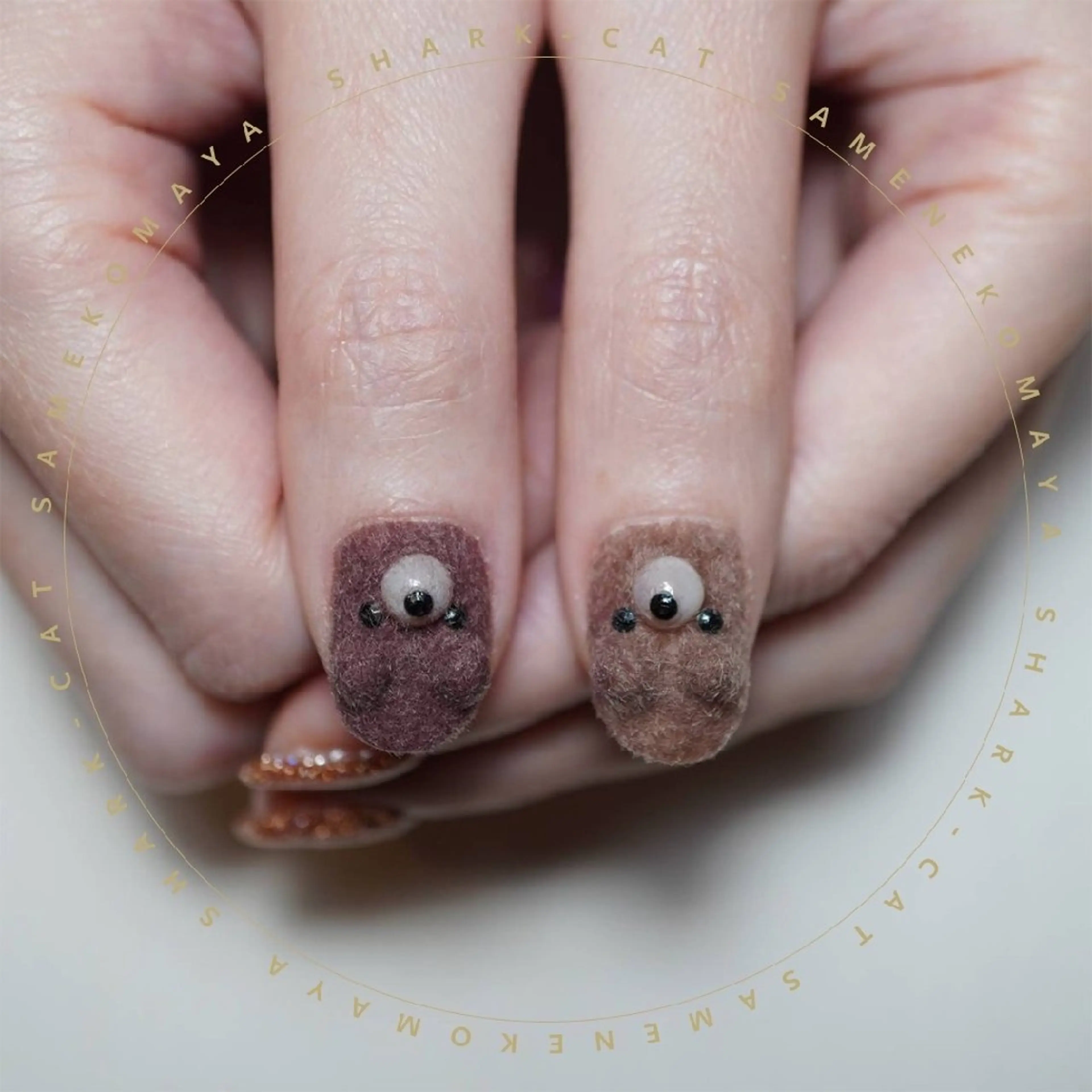 ネイル サメ猫 マーヤのネイルデザイン